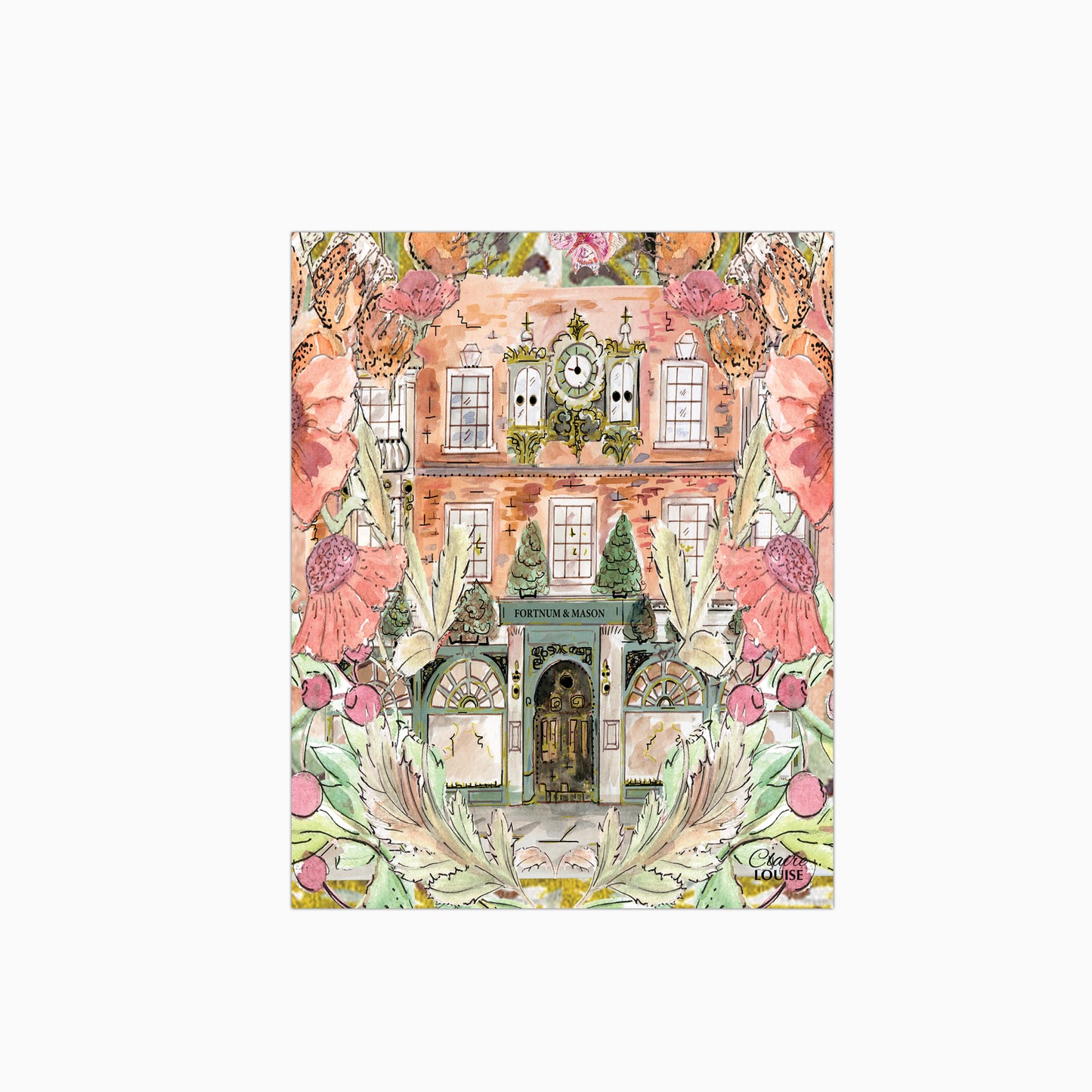 Fortnums In Full Bloom Glass Kitchen Splashback