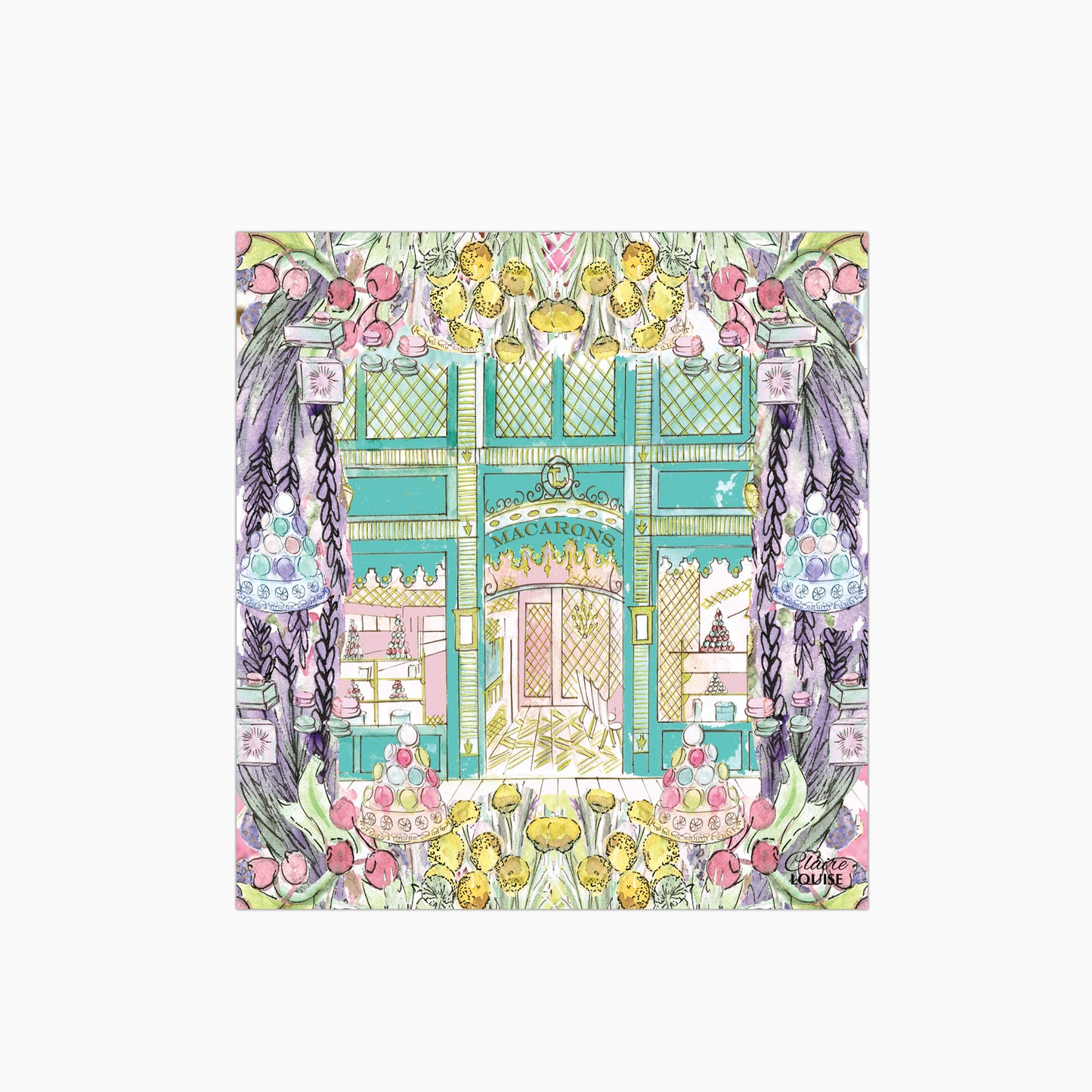 Laduree In Full Bloom Glass Kitchen Splashback