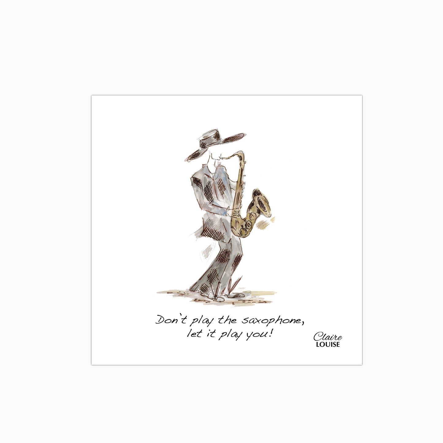 Don't Play The Saxophone Let It Play You Glass Kitchen Splashback