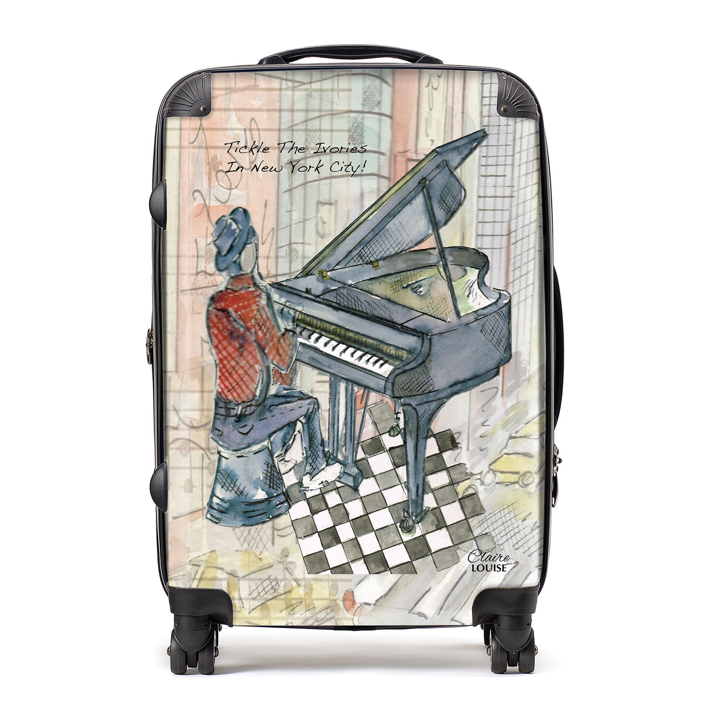 Tickle The Ivories In New York City Suitcase