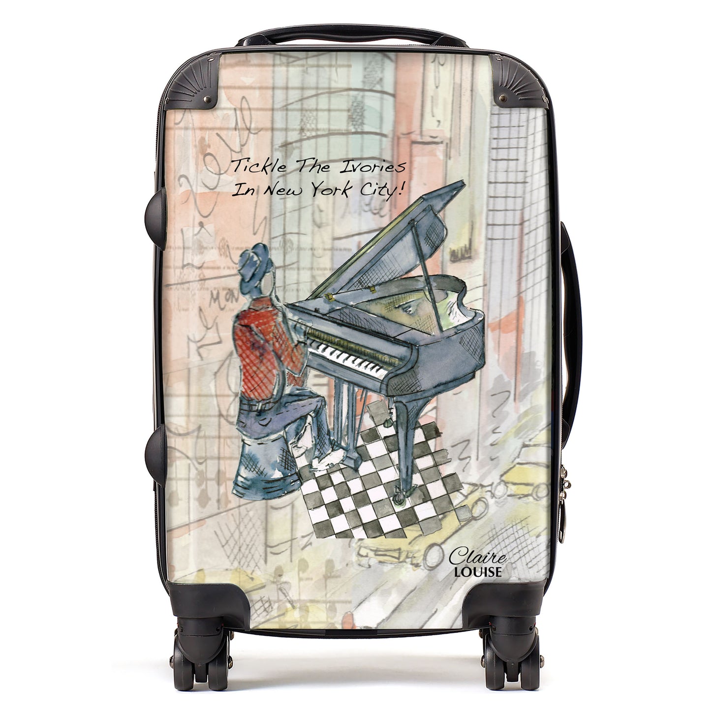 Tickle The Ivories In New York City Suitcase