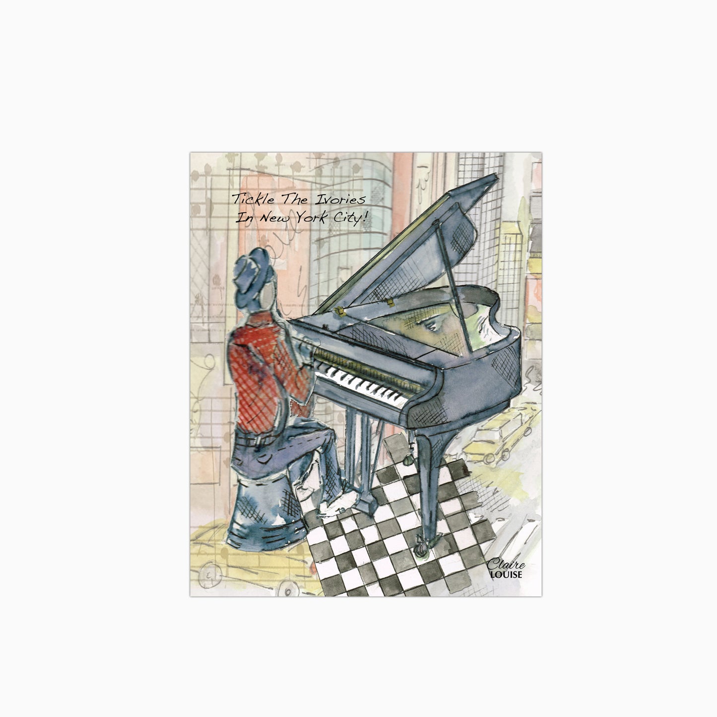 Tickle The Ivories In New York City Glass Kitchen Splashback