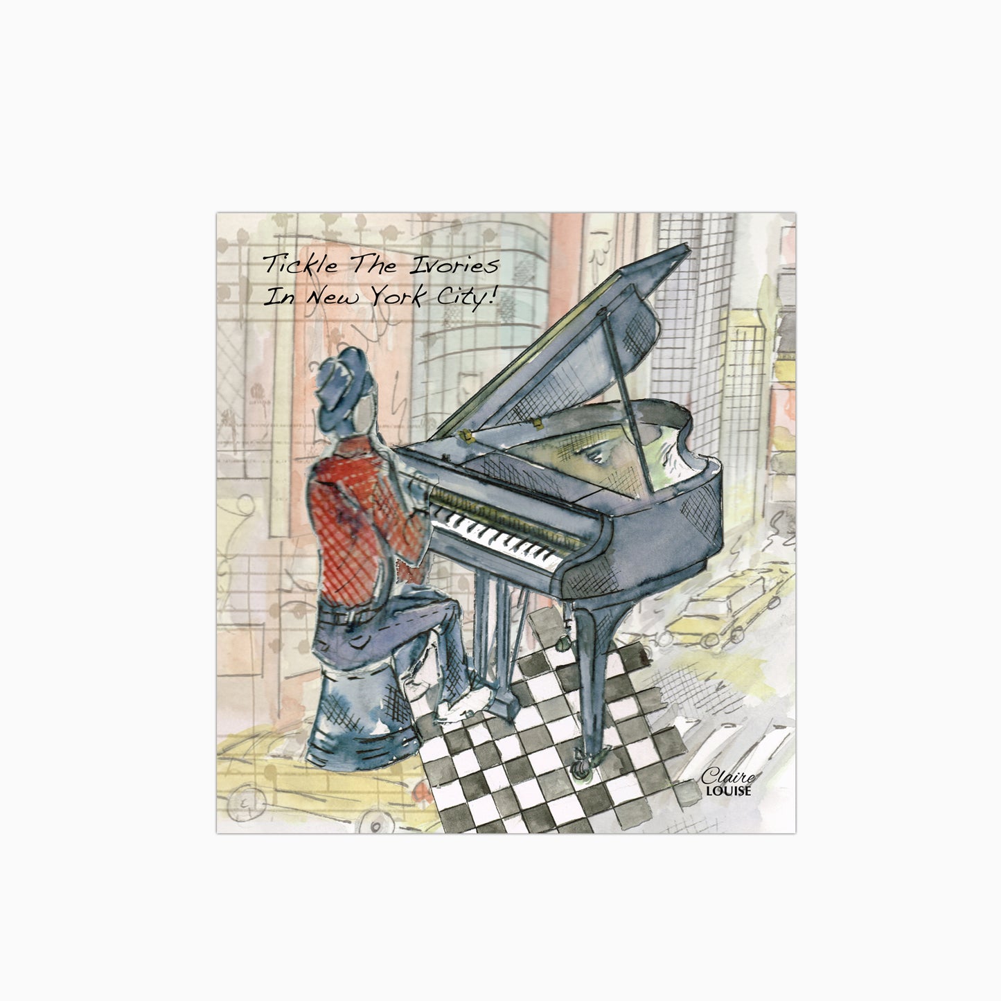Tickle The Ivories In New York City Glass Kitchen Splashback