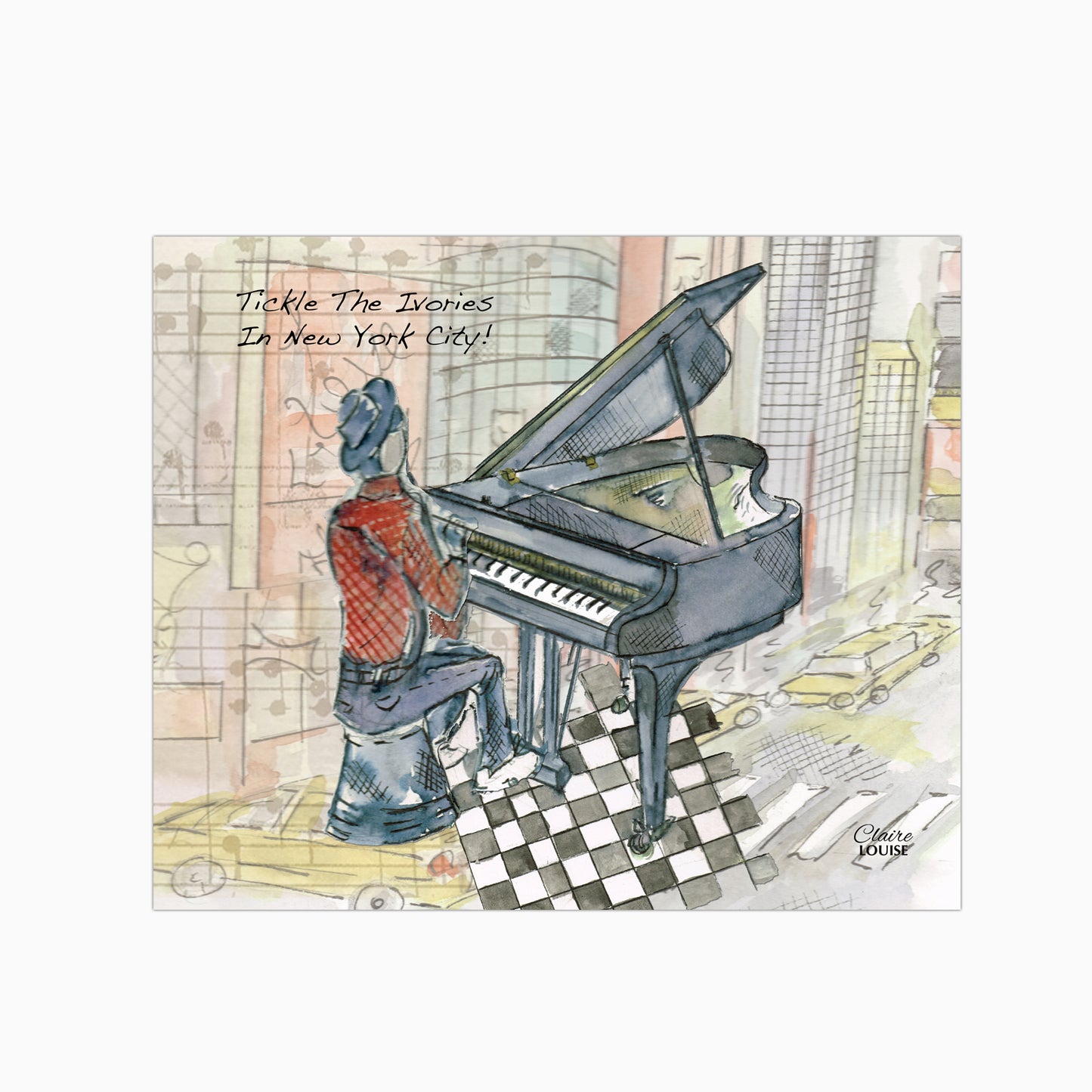Tickle The Ivories In New York City Glass Kitchen Splashback