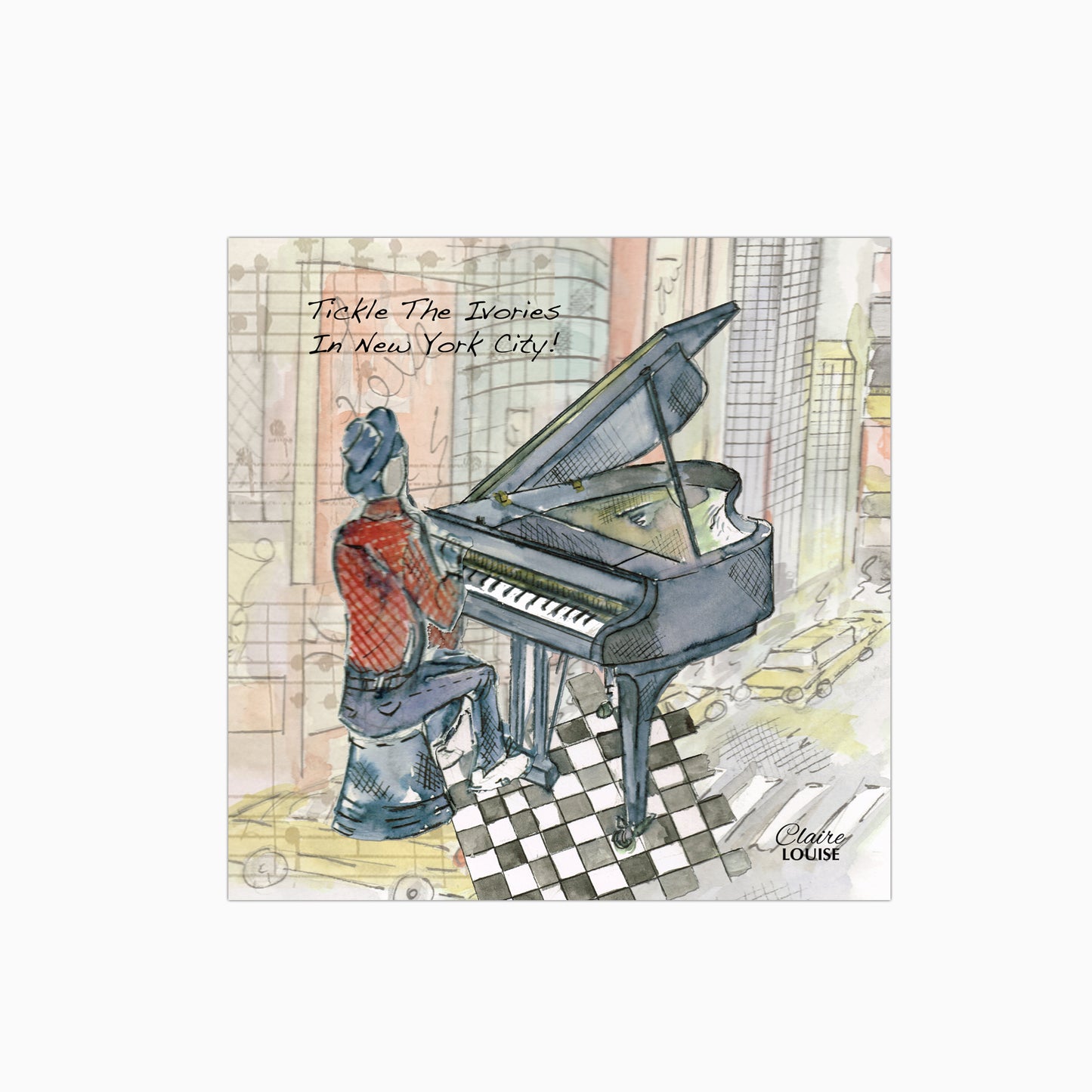 Tickle The Ivories In New York City Glass Kitchen Splashback