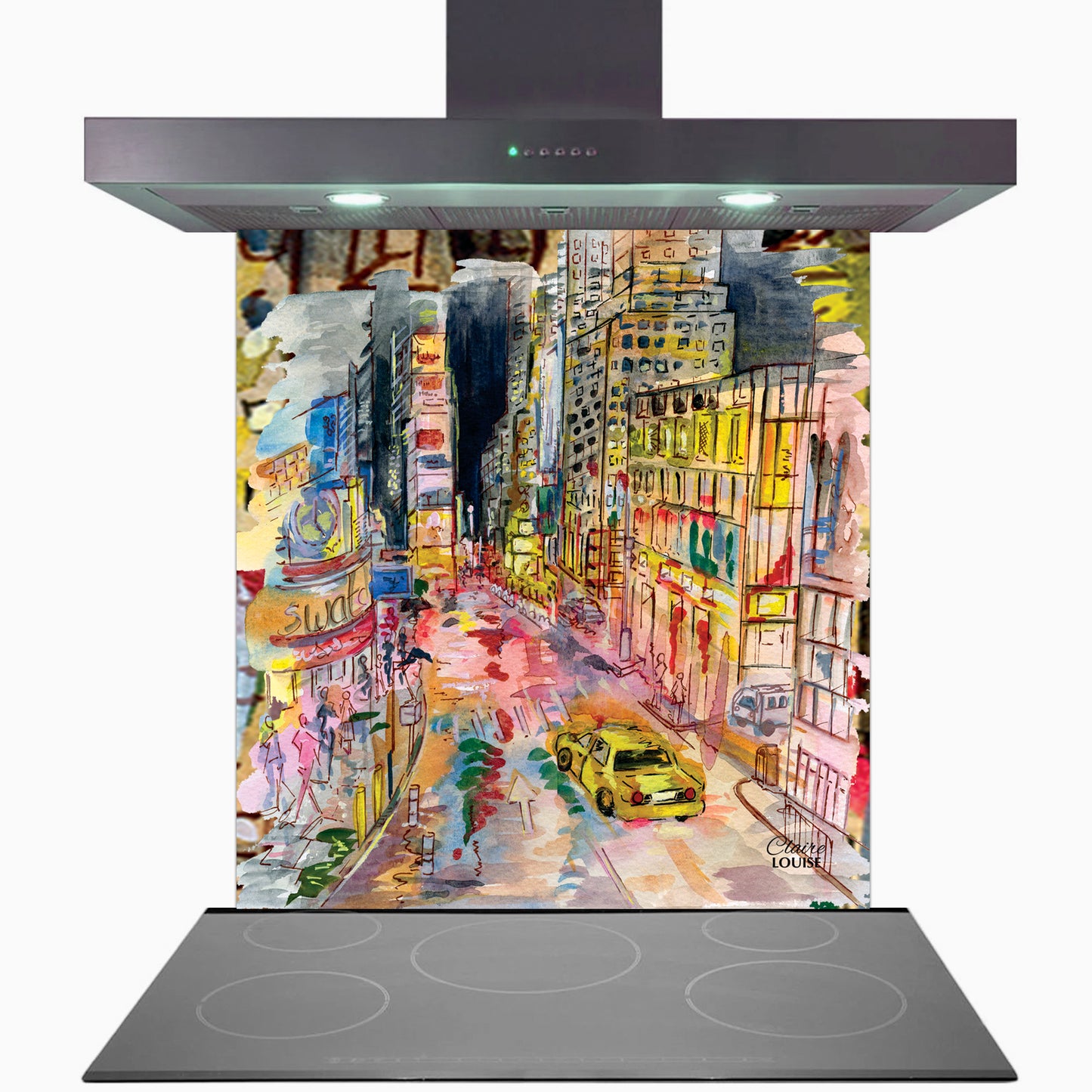 New York Glass Kitchen Splashback