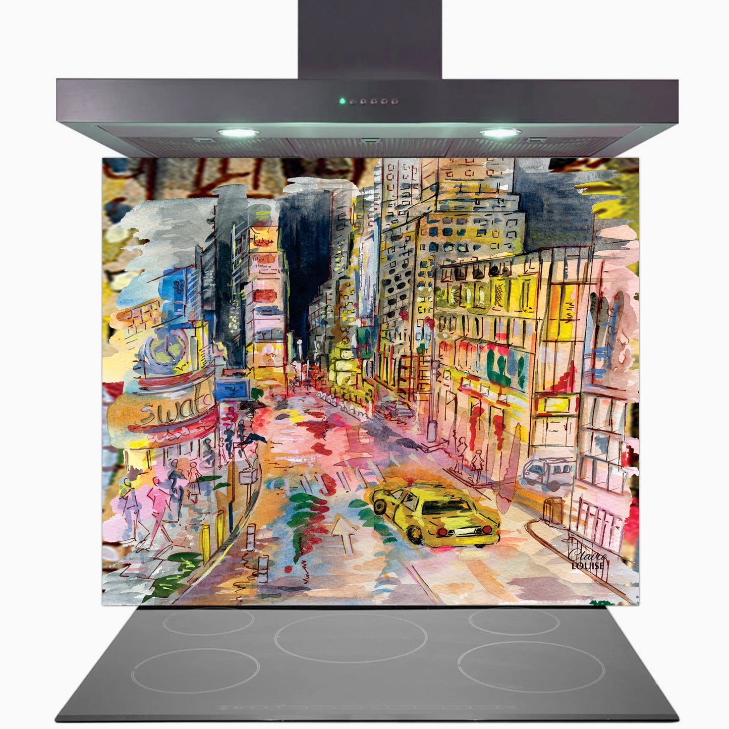 New York Glass Kitchen Splashback