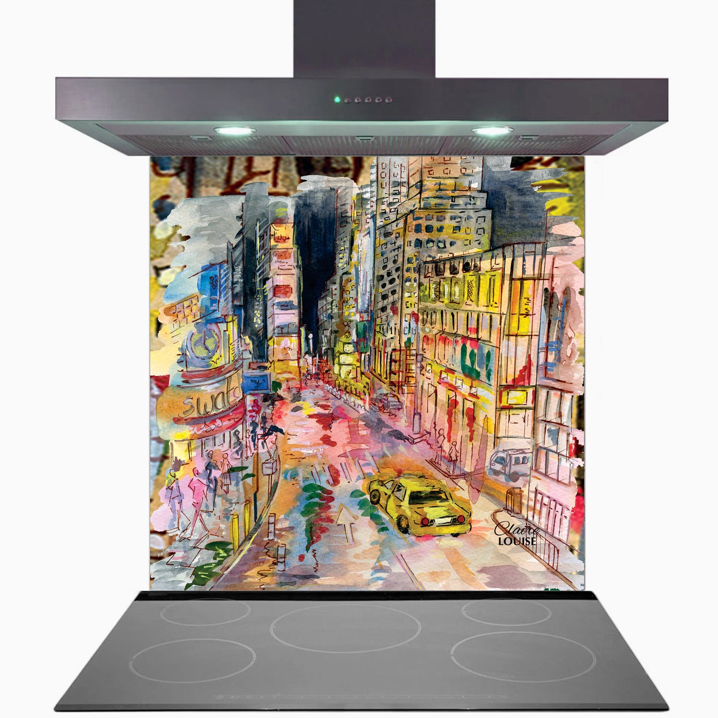 New York Glass Kitchen Splashback