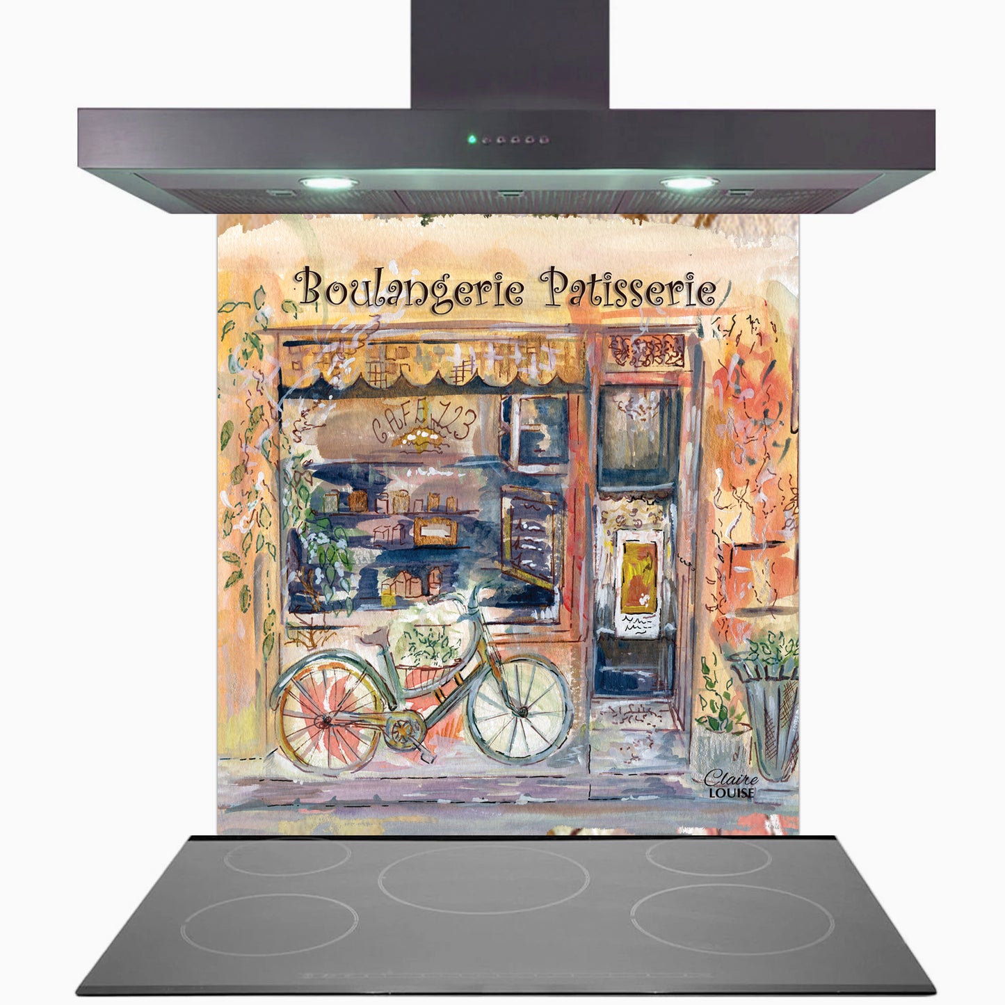 Boulangerie Patisserie Glass Kitchen Splashback