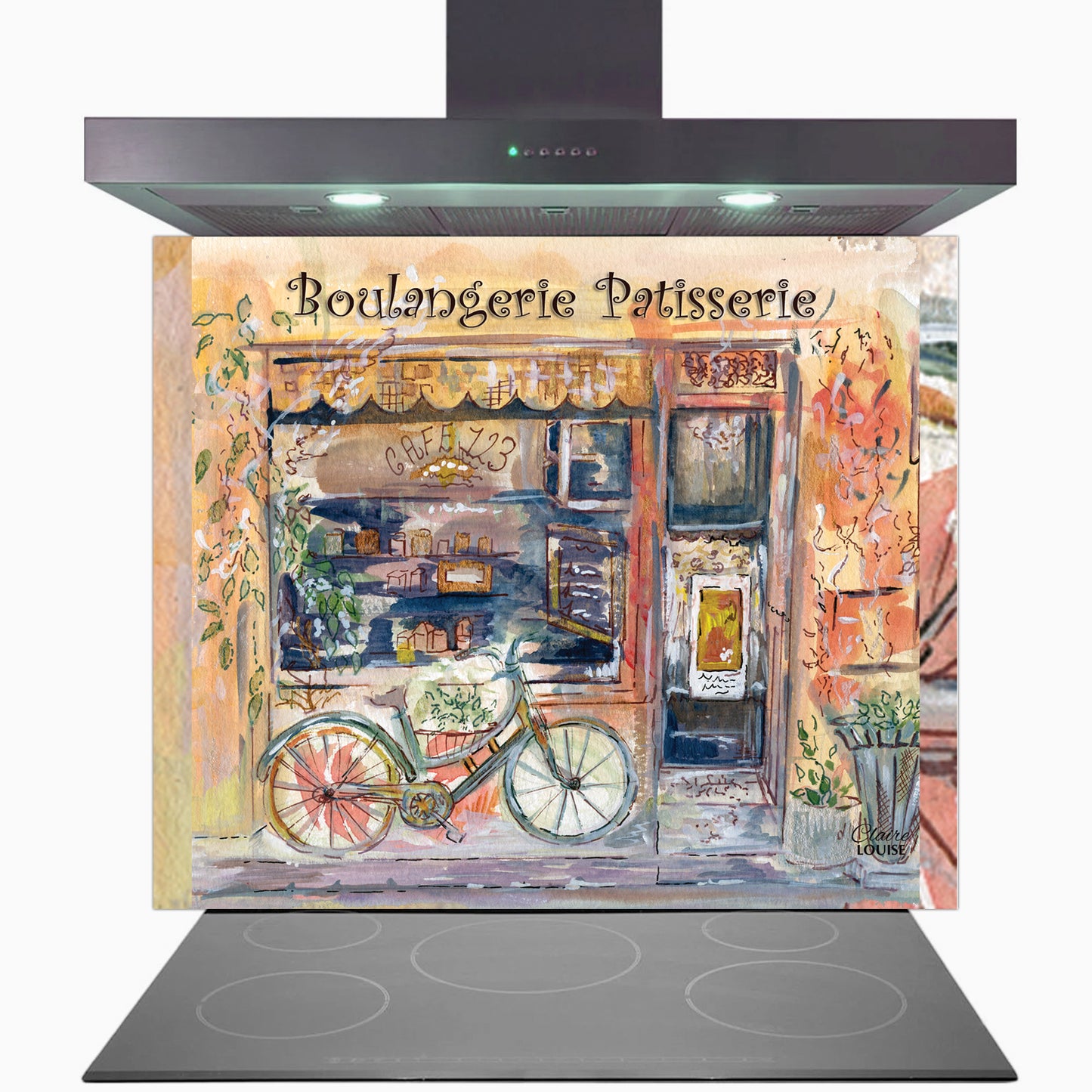 Boulangerie Patisserie Glass Kitchen Splashback