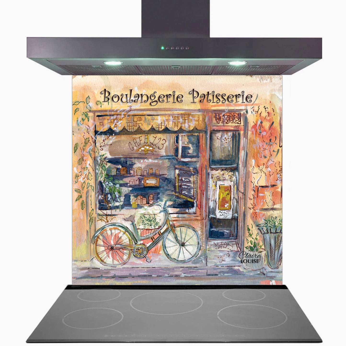 Boulangerie Patisserie Glass Kitchen Splashback
