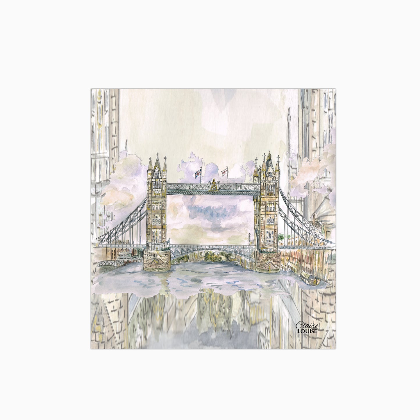 Tower Bridge London Glass Kitchen Splashback