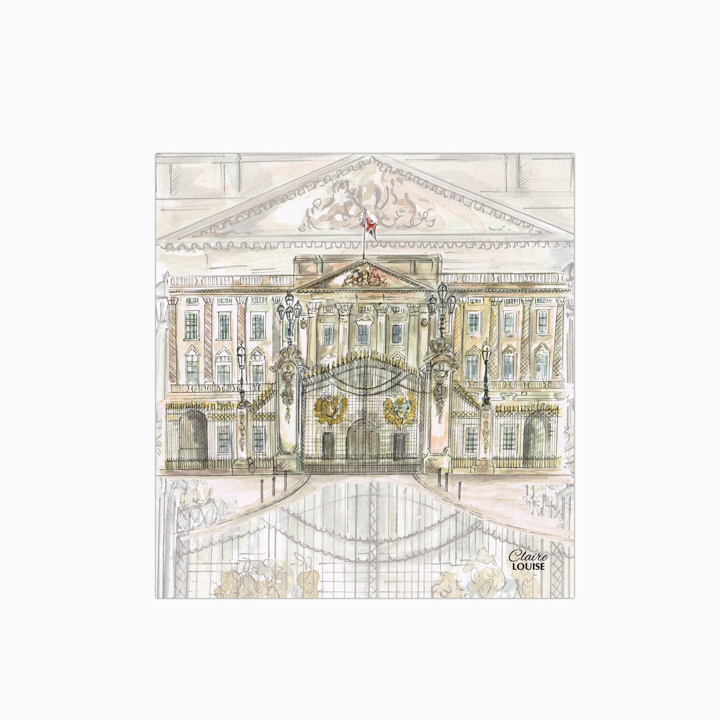 Buckingham Palace Glass Kitchen Splashback