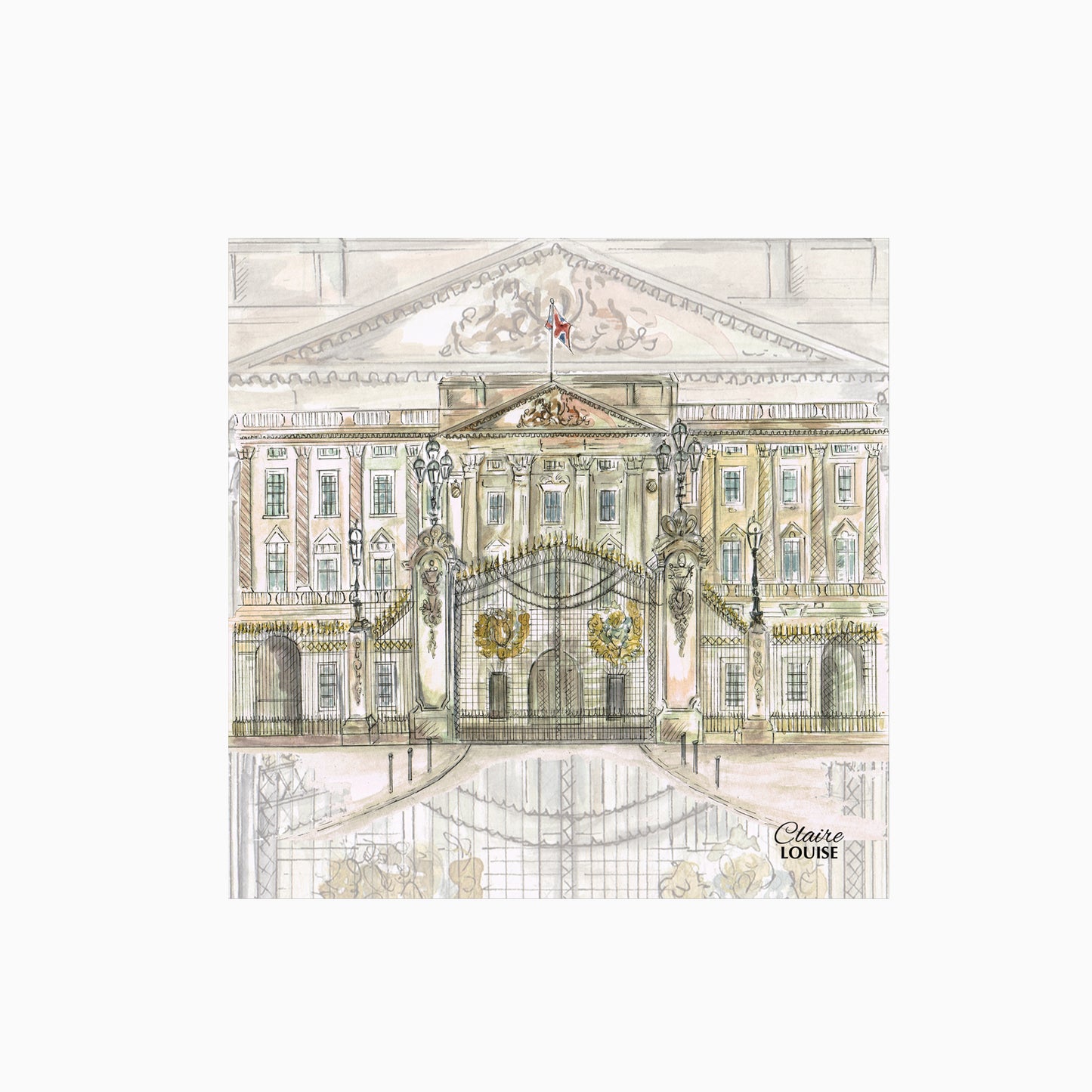 Buckingham Palace Glass Kitchen Splashback