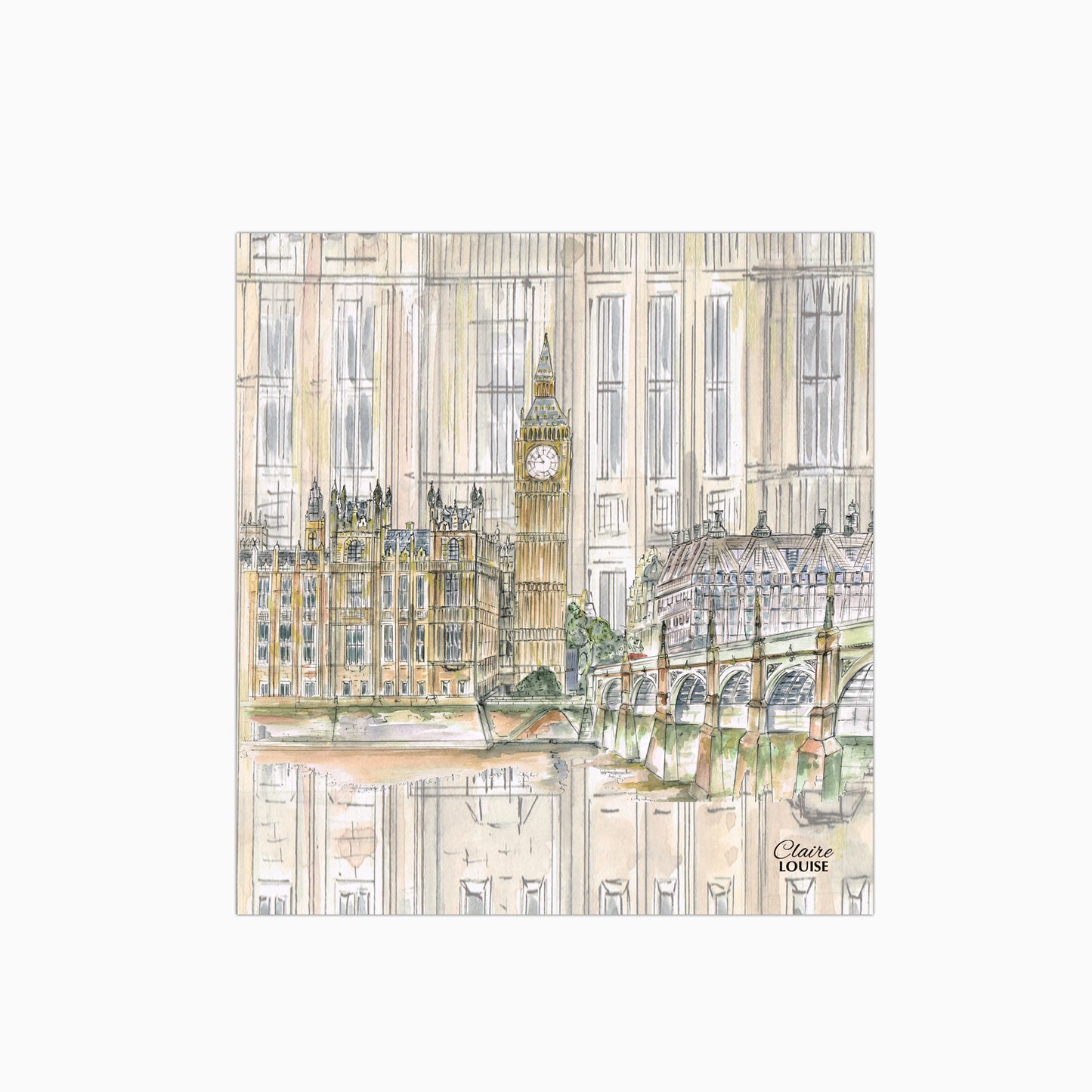 Big Ben and The Houses of Parliament Glass Kitchen Splashback