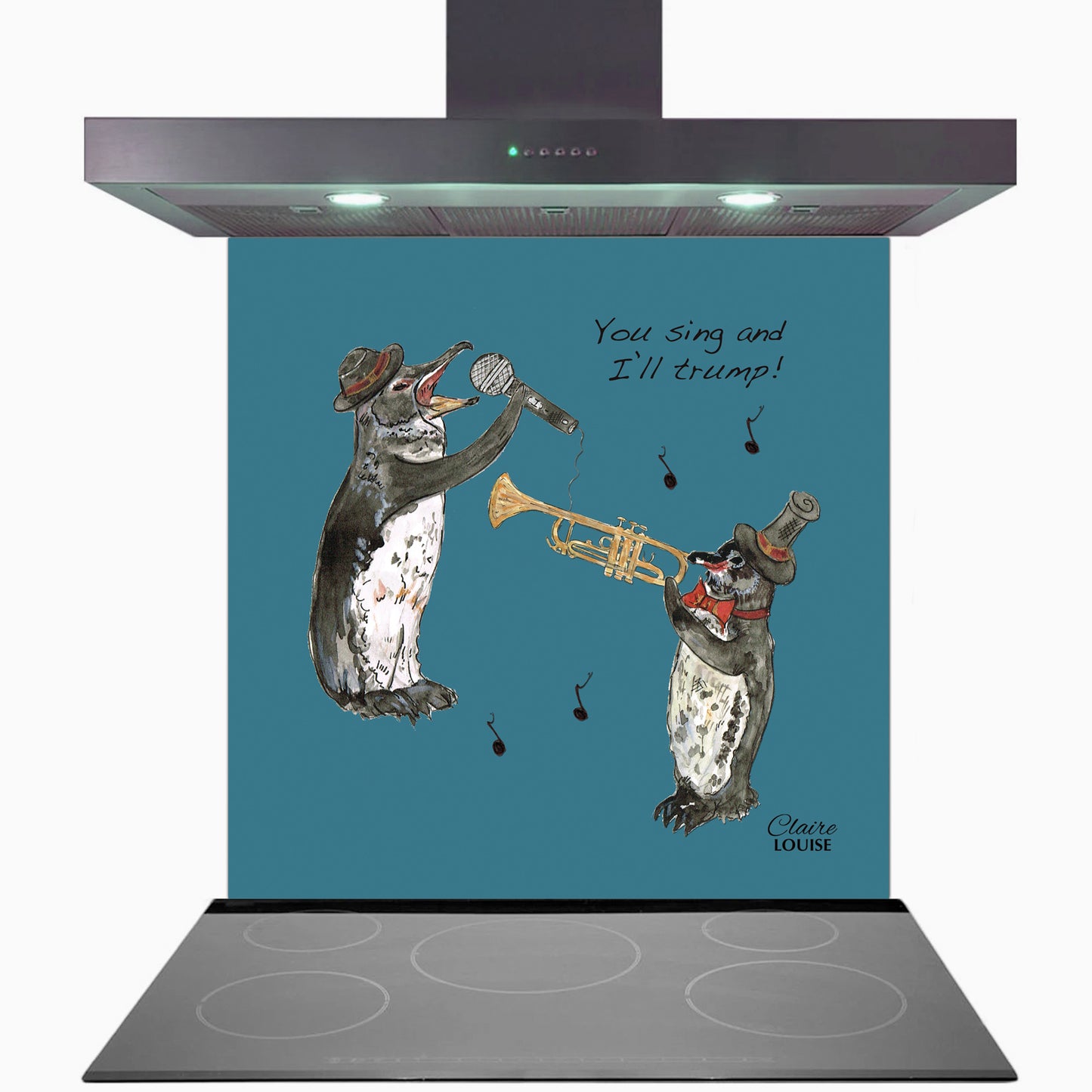 Trumpet Glass Kitchen Splashback