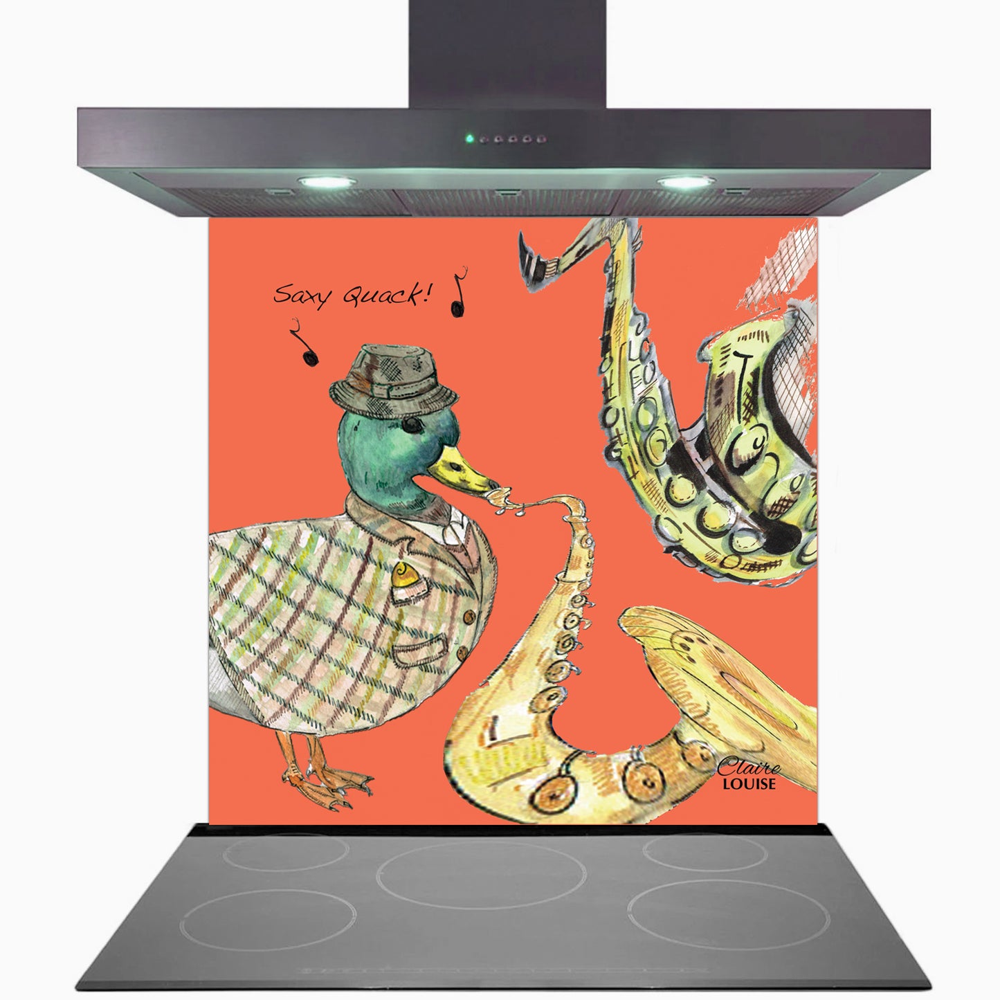 Saxophone Glass Kitchen Splashback