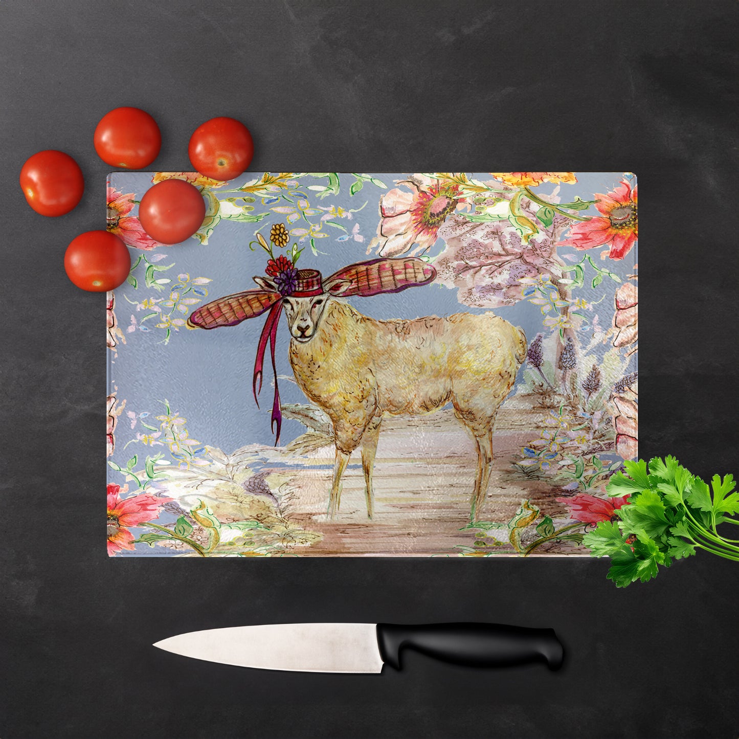 Whimsical Sheep Chopping Board