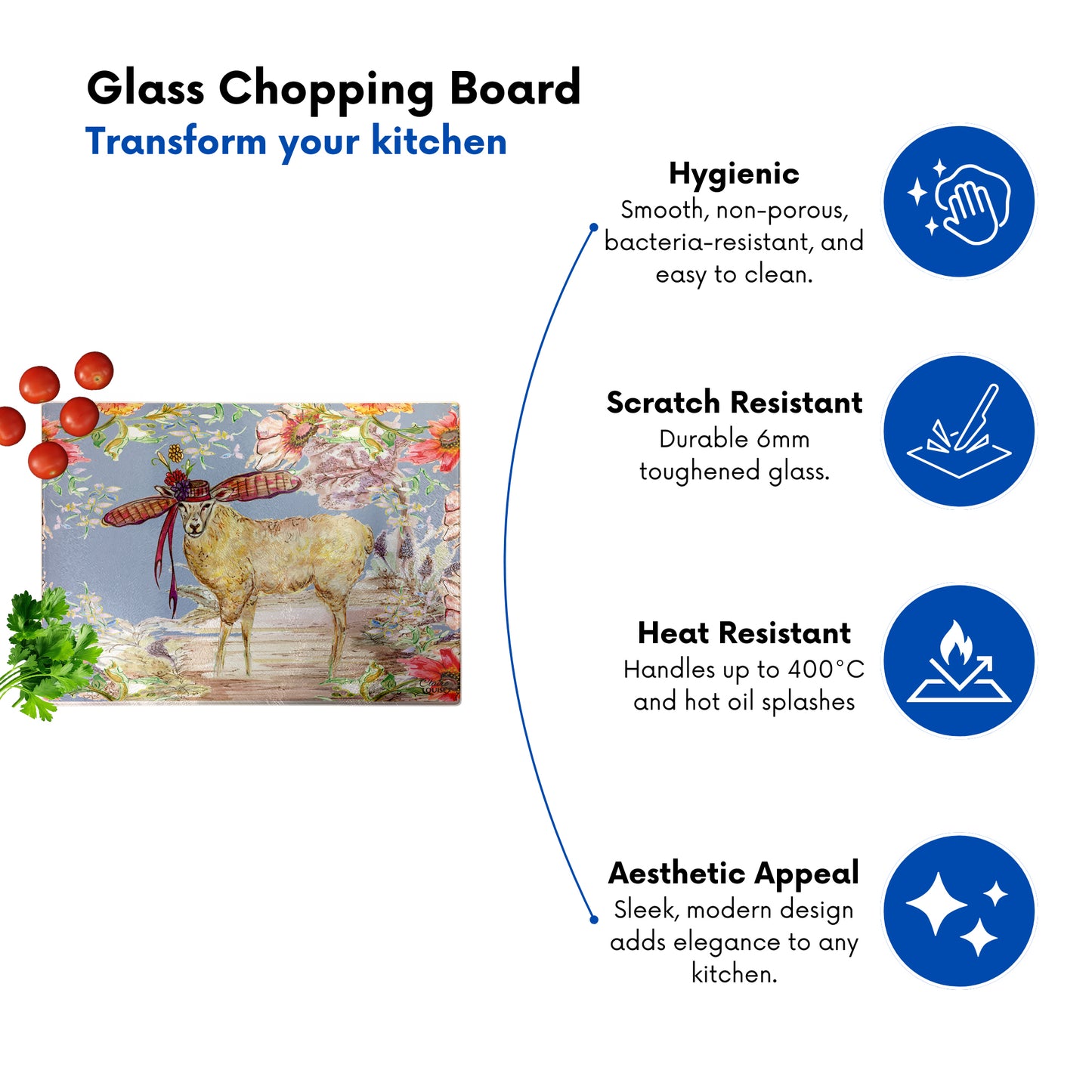 Whimsical Sheep Chopping Board