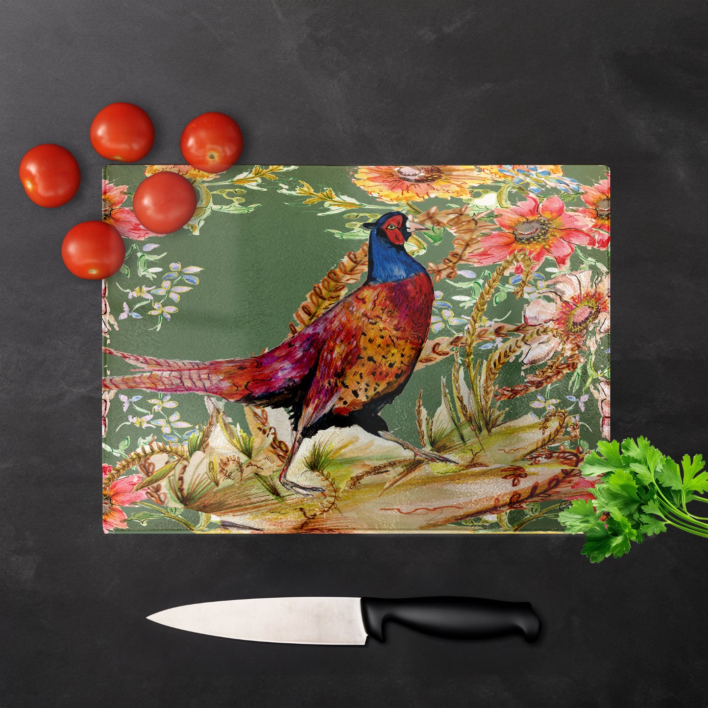 Whimiscal Pheasant Chopping Board