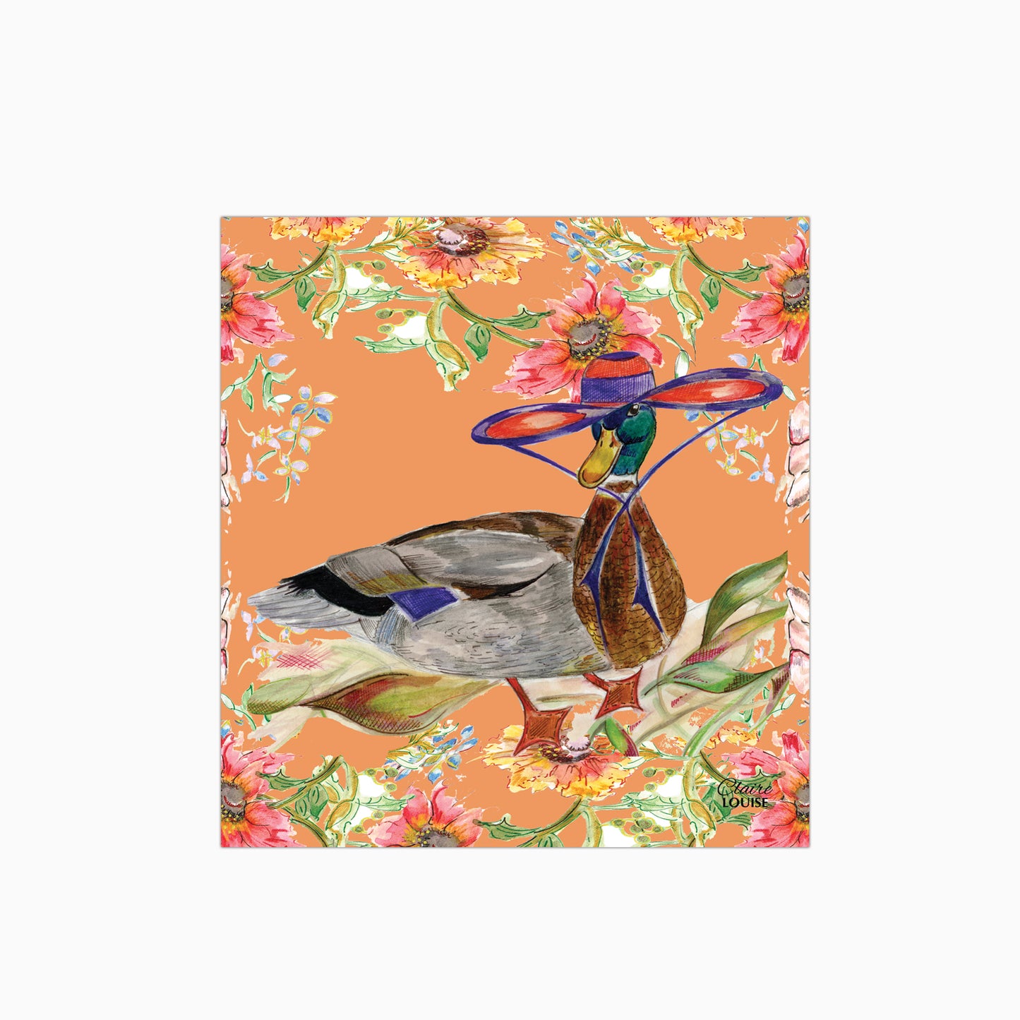 Whimsical Duck Glass Kitchen Splashback