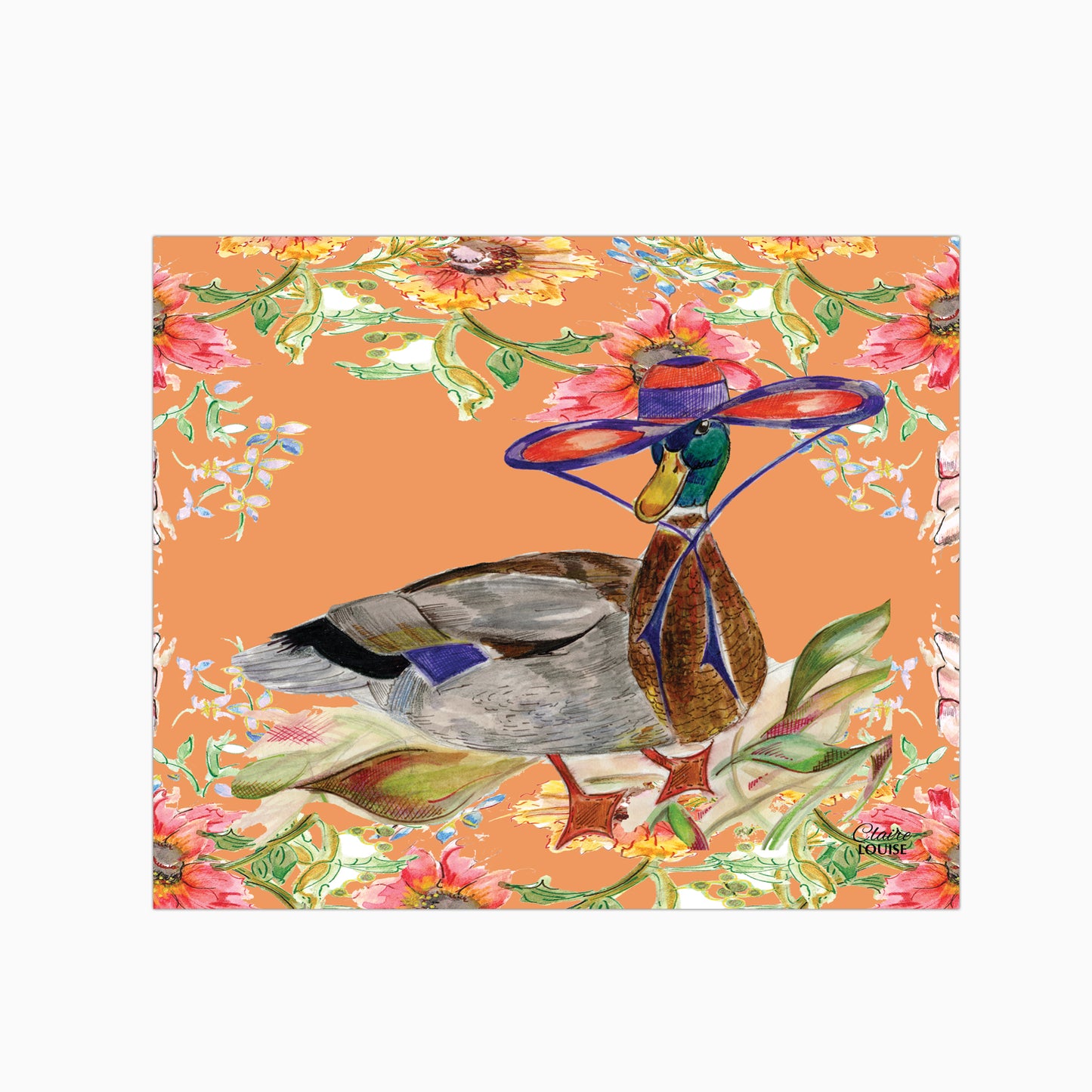 Whimsical Duck Glass Kitchen Splashback