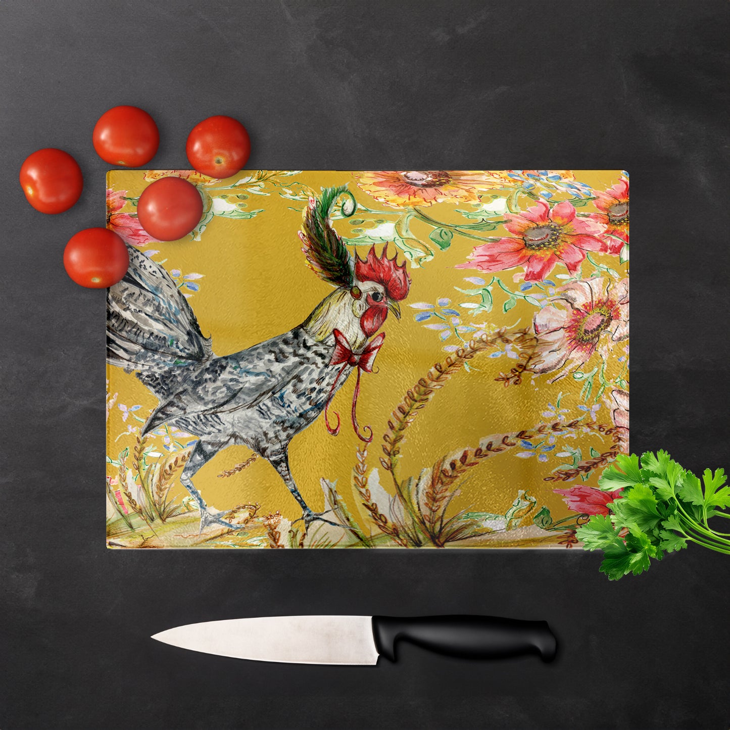 Whimsical Chicken Chopping Board