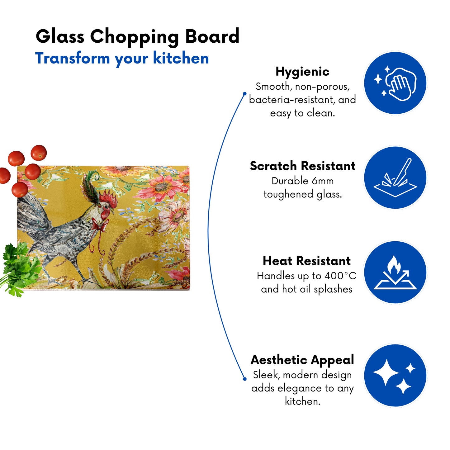 Whimsical Chicken Chopping Board