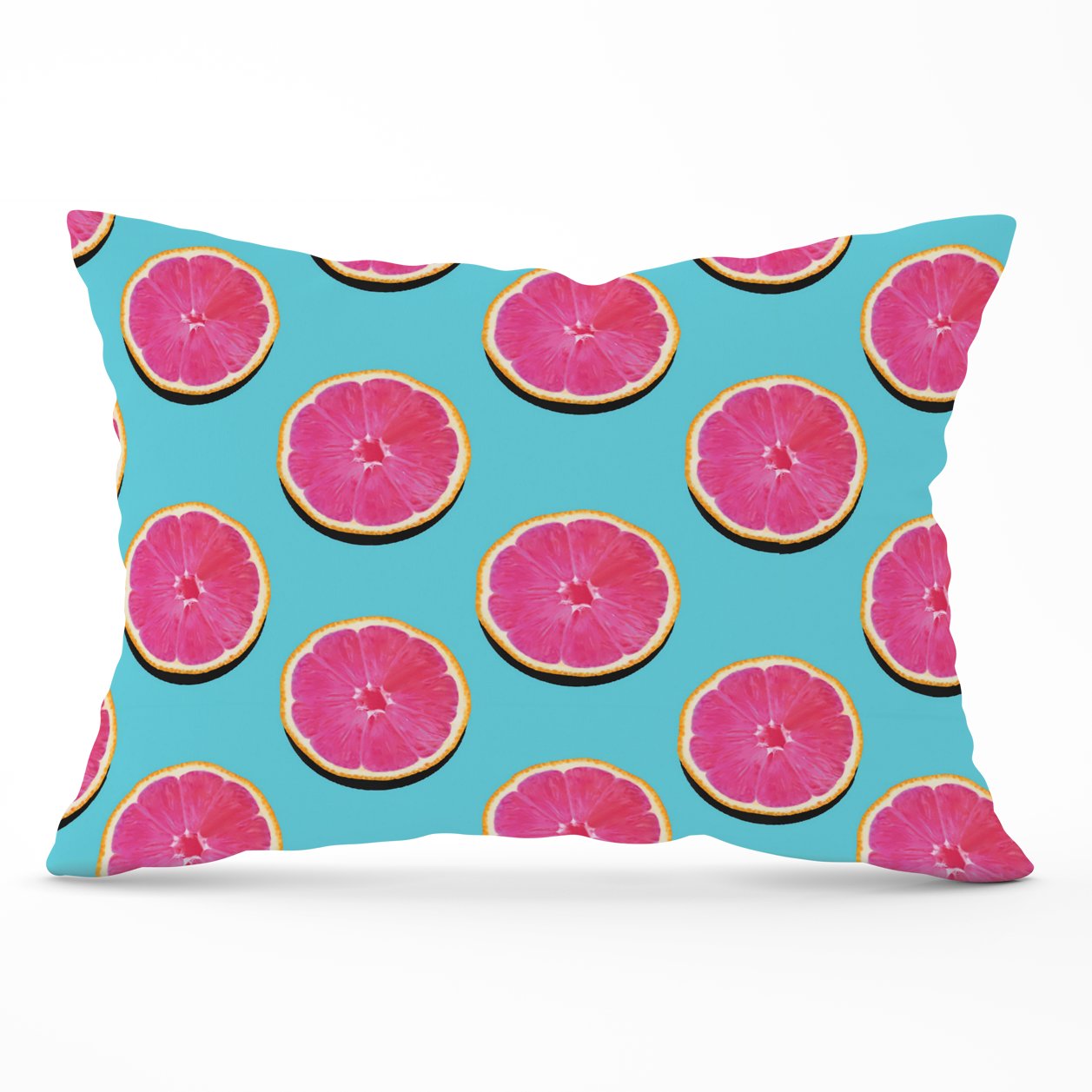Fruity Pattern Of Pink Grapefruit Cushions