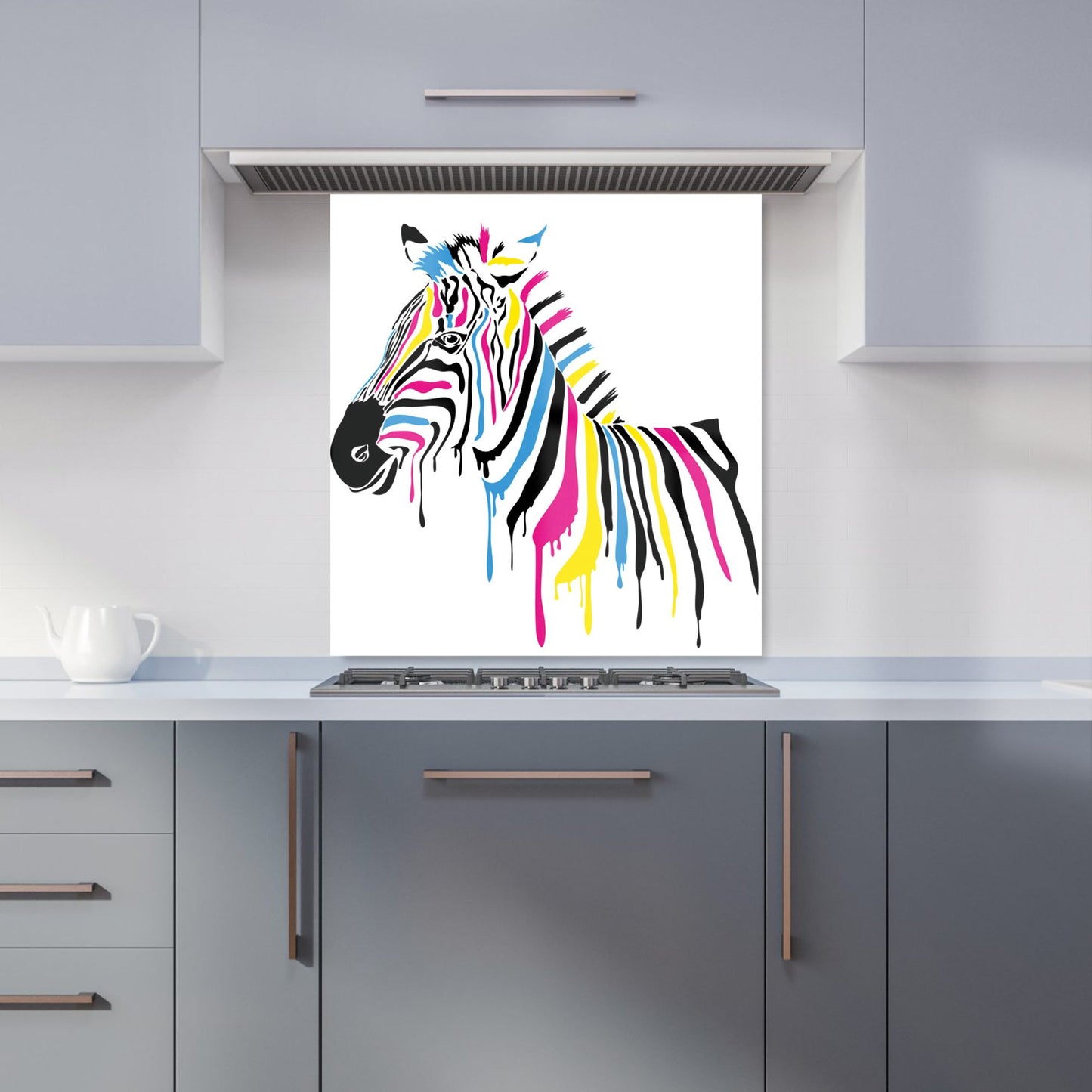 Multi Coloured Zebra Kitchen Splashback