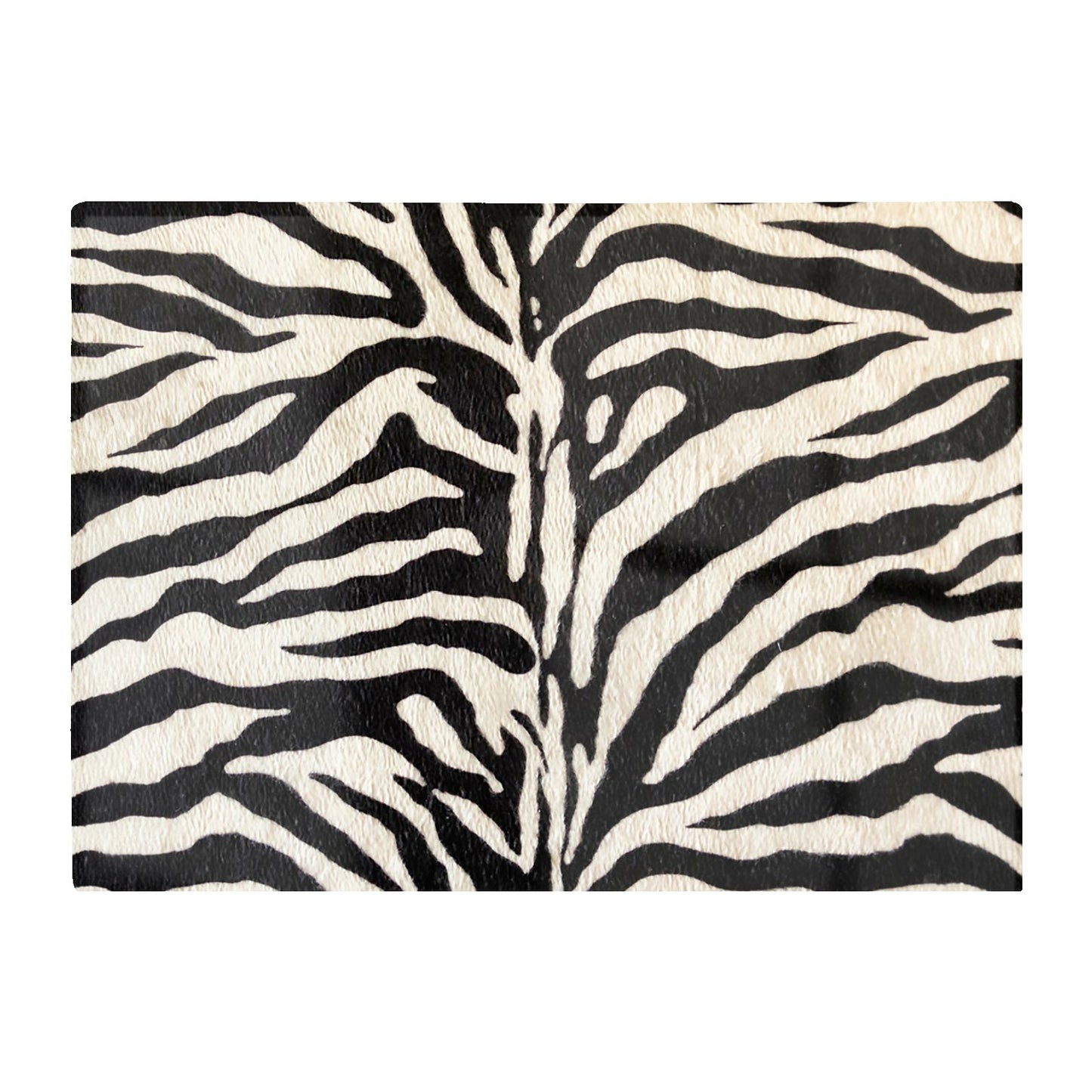 White Tiger Print Glass Chopping Board