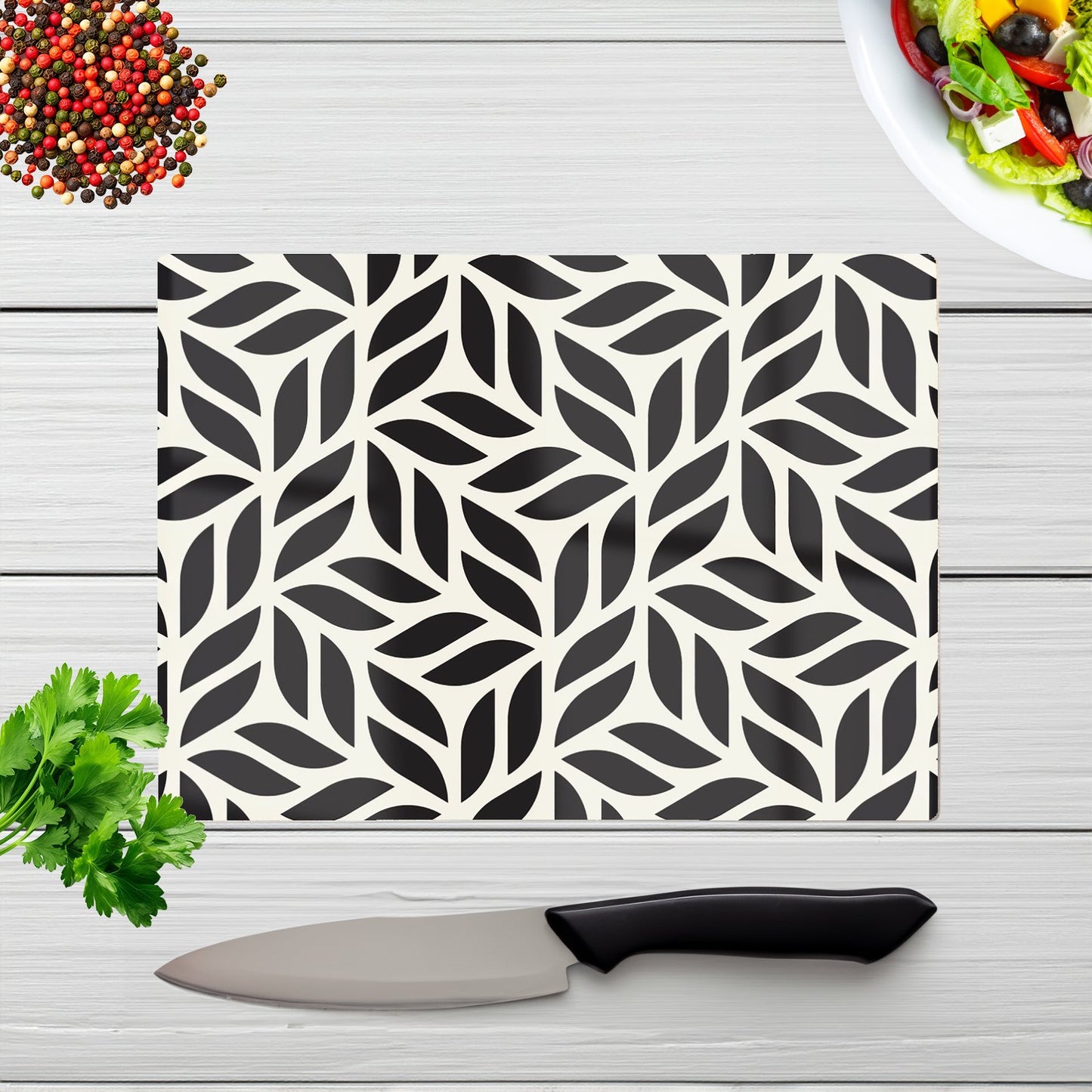 Modern Stylish Abstract Texture Glass Chopping Board