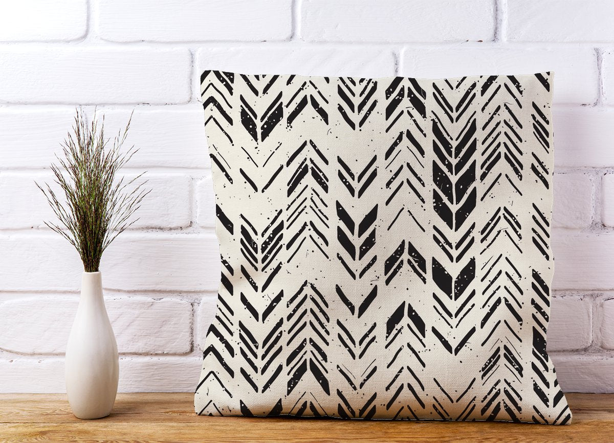 Hand Drawn Chevron Pattern Cushions
