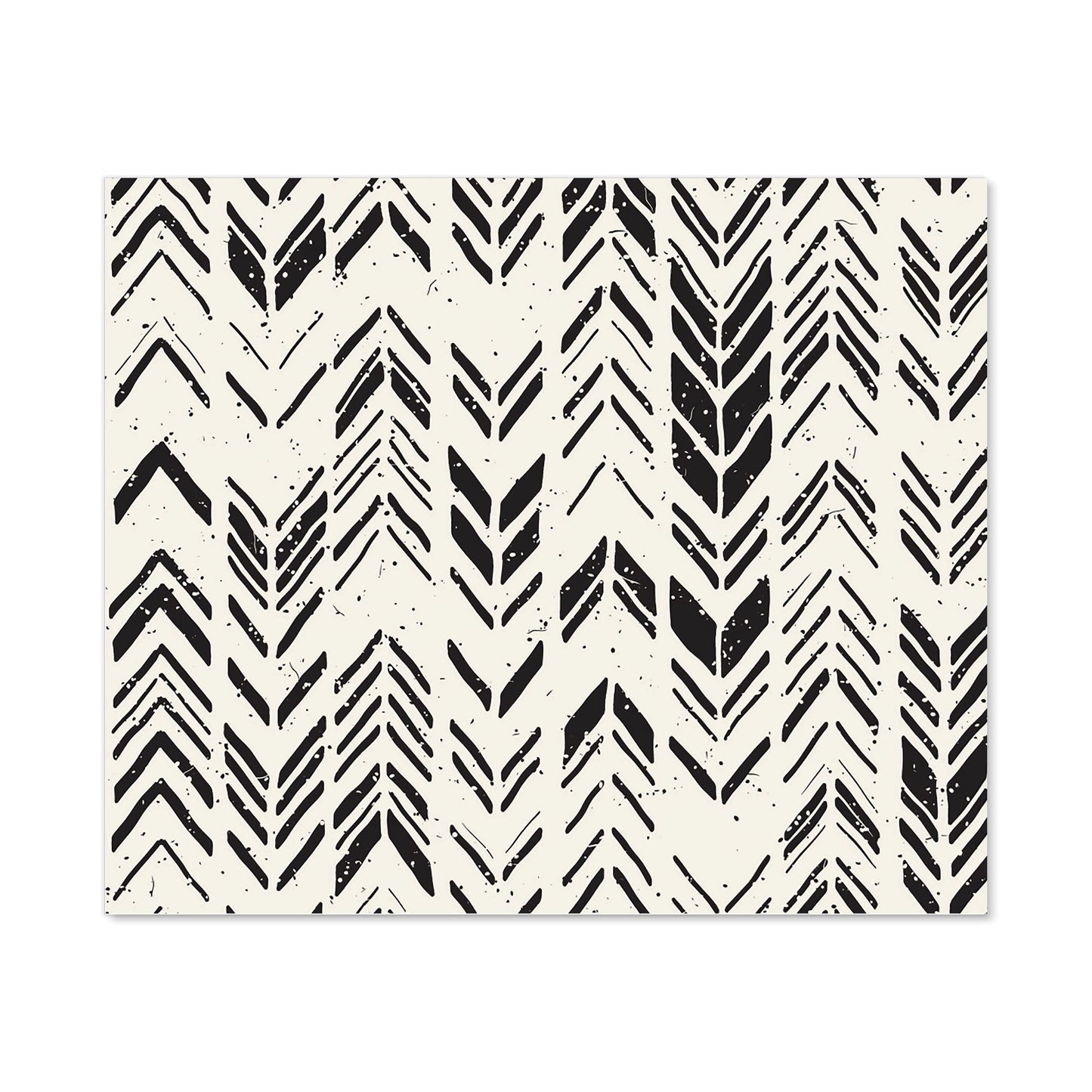 Hand Drawn Chevron Pattern Kitchen Splashback