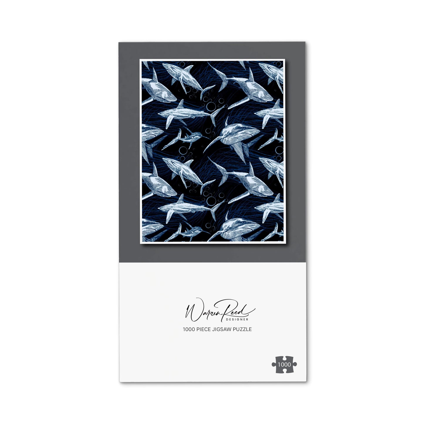 Hand Drawn Shark Pattern Jigsaw Puzzle