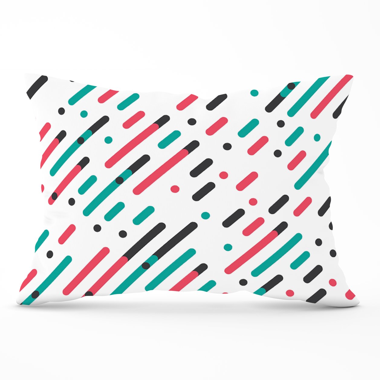 Overlapping Coloured Diagonal Lines Cushions