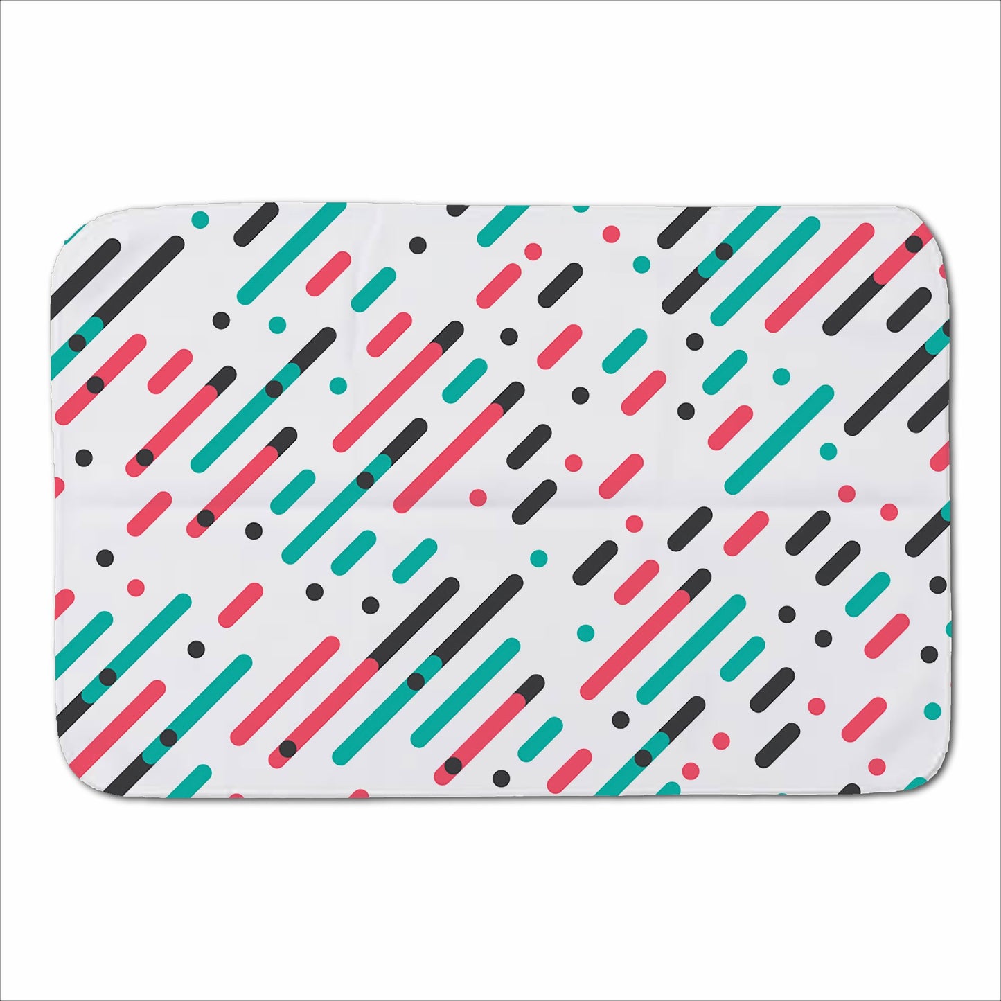 Overlapping Coloured Diagonal Lines Sherpa Blanket