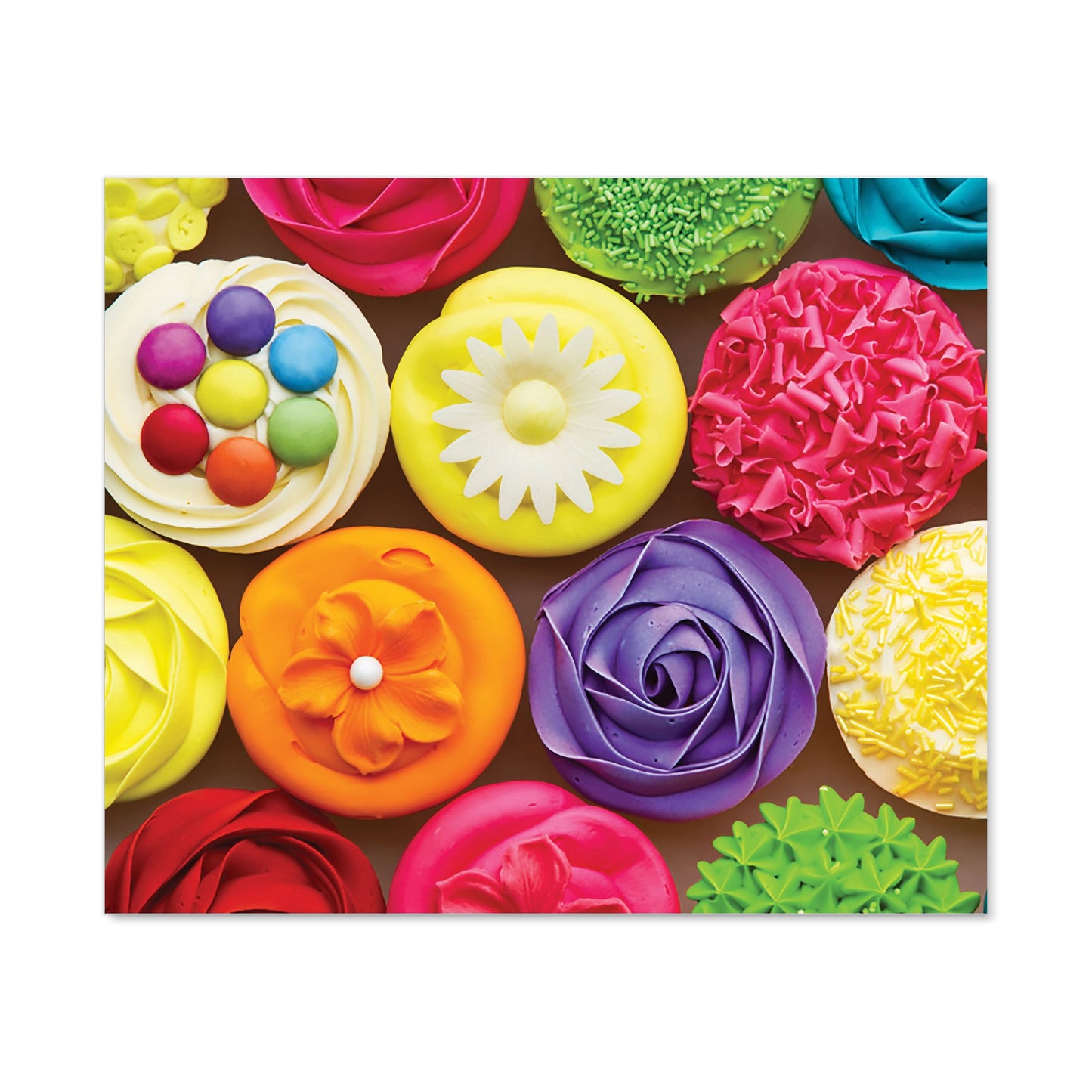 Bright Colourful Cupcakes Kitchen Splashback