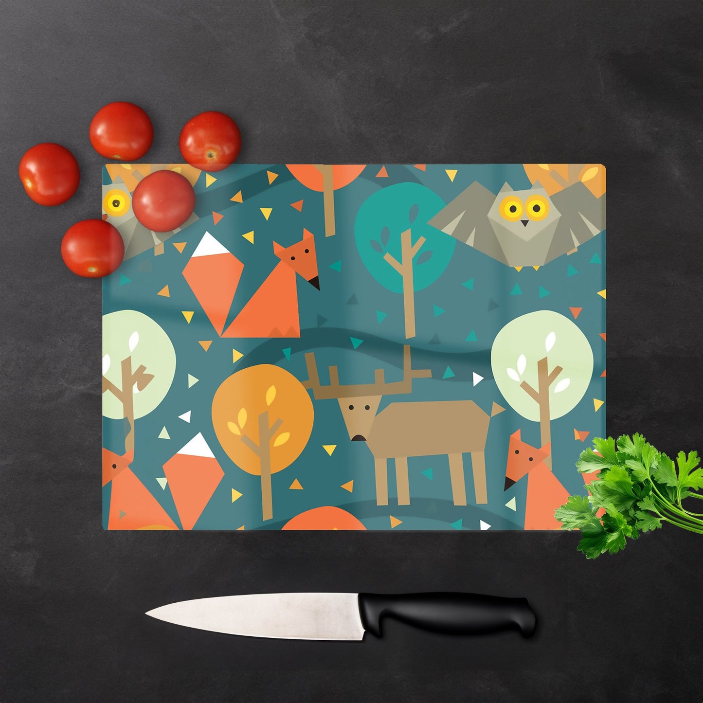 Wild Nightlife Glass Chopping Board