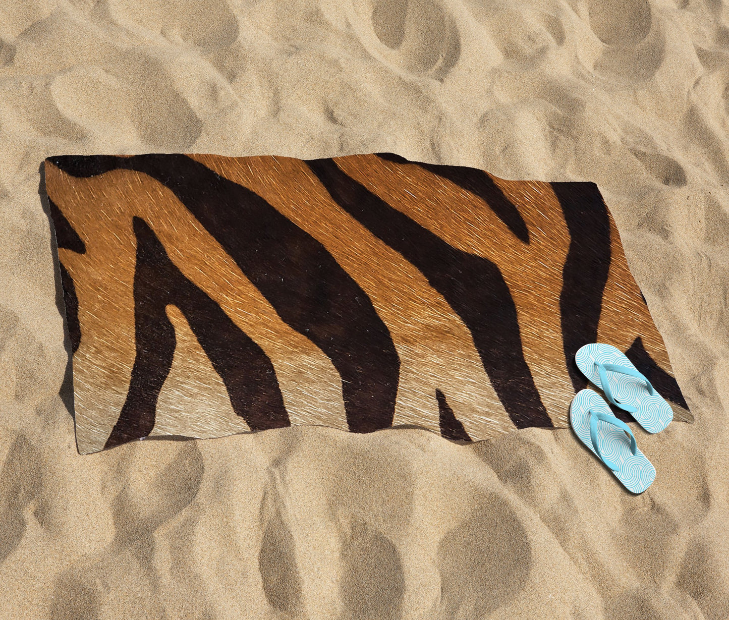 Tiger Skin Print Beach Towel