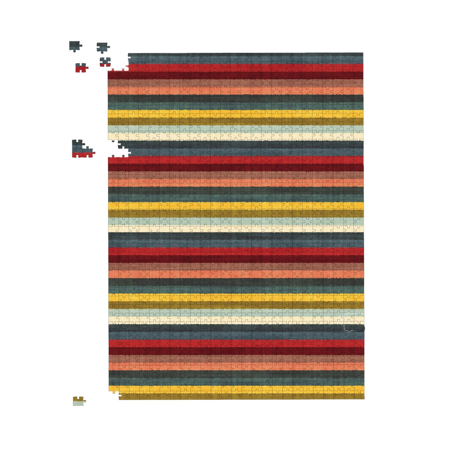Multicolour Striped Brish Pattern Jigsaw Puzzle