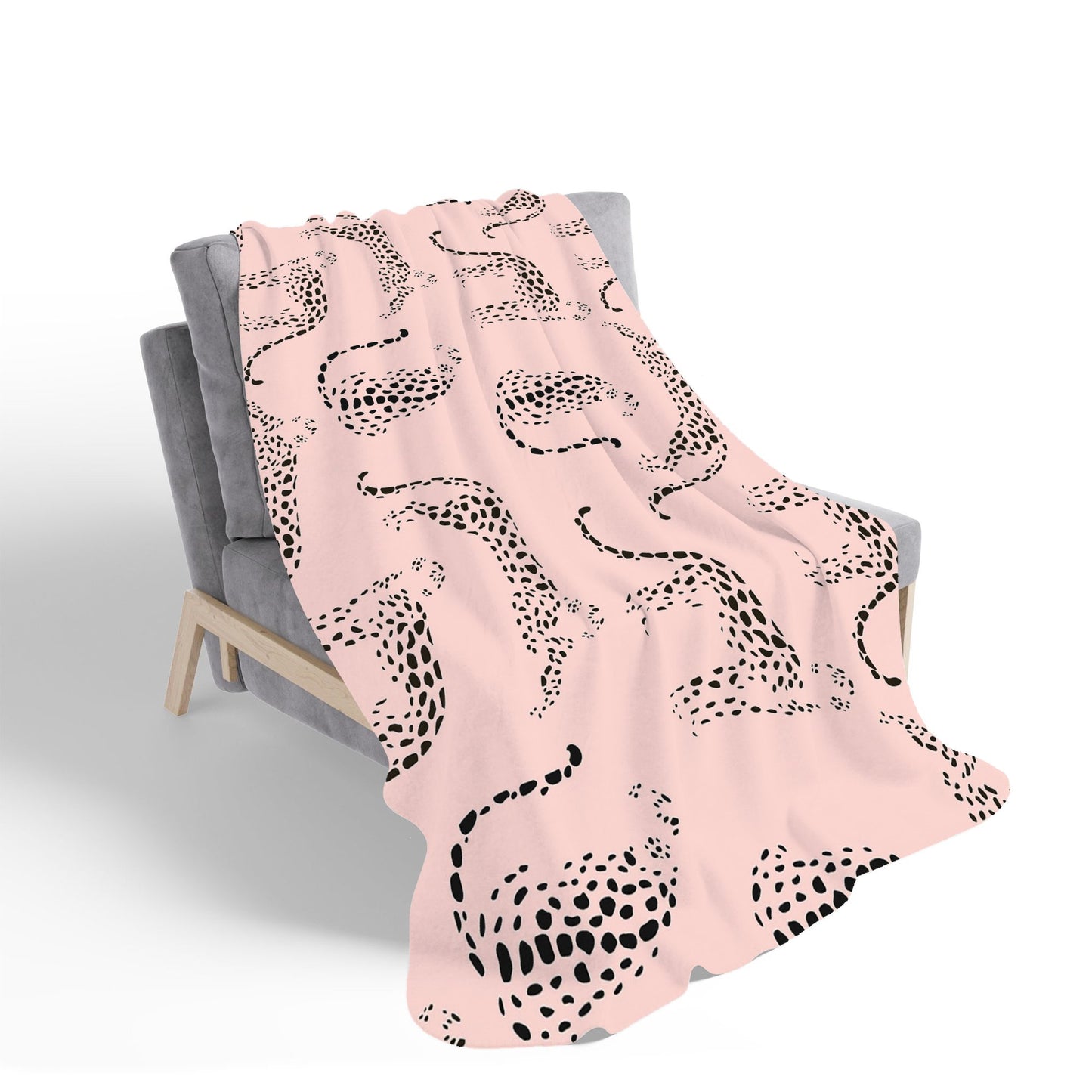 Abstract Leopard Pattern Sherpa Blanket