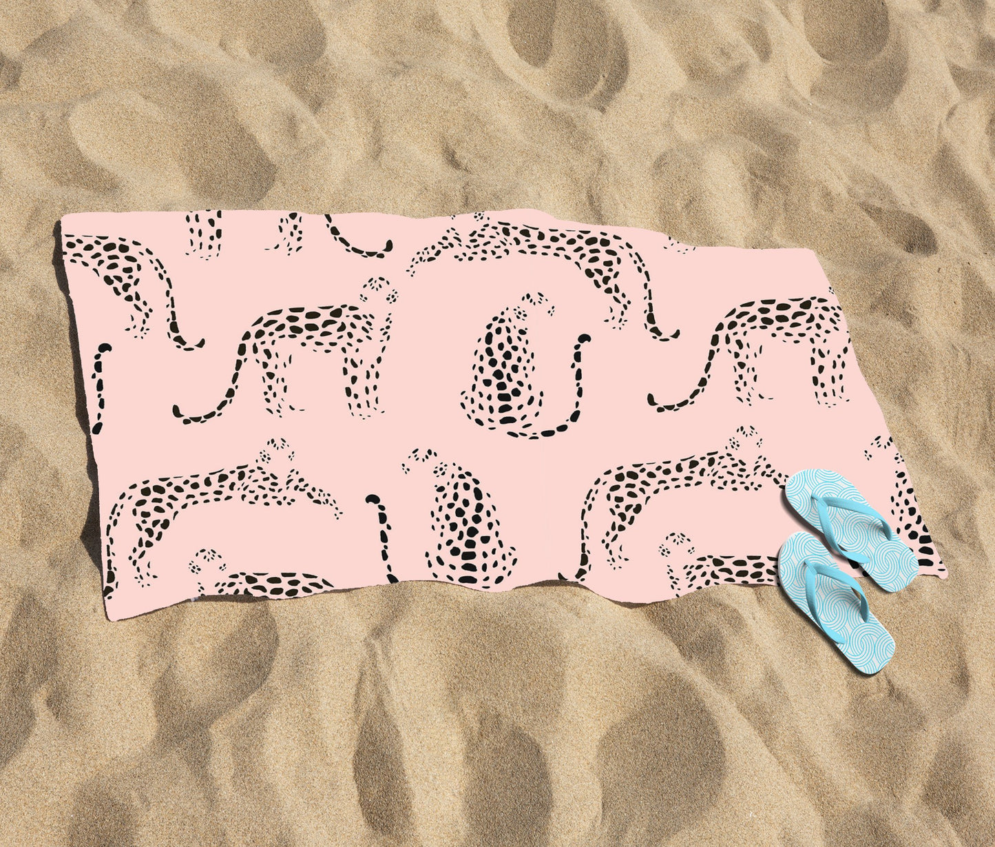 Abstract Leopard Pattern Beach Towel