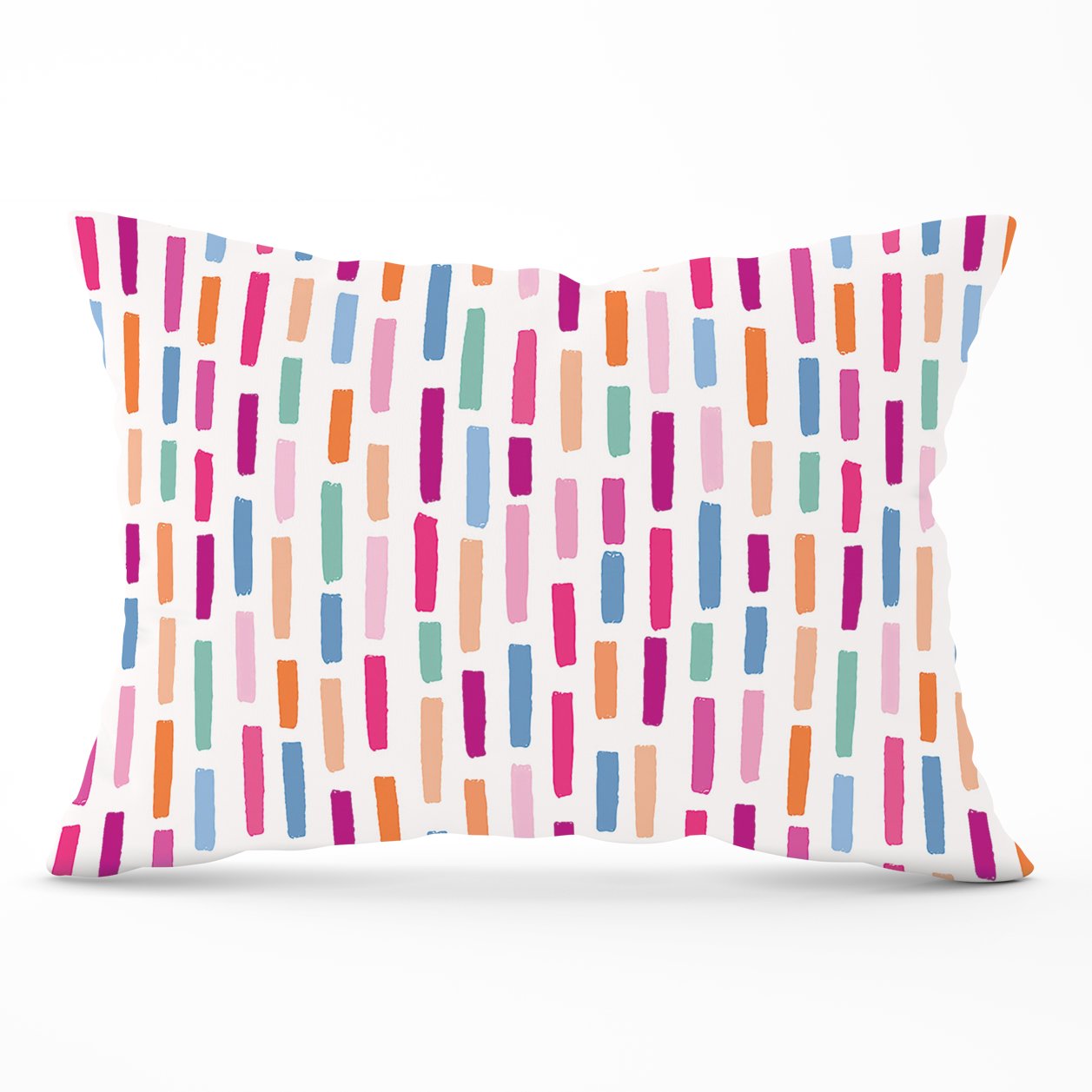 Vertical Abstract Brush Pattern Cushions