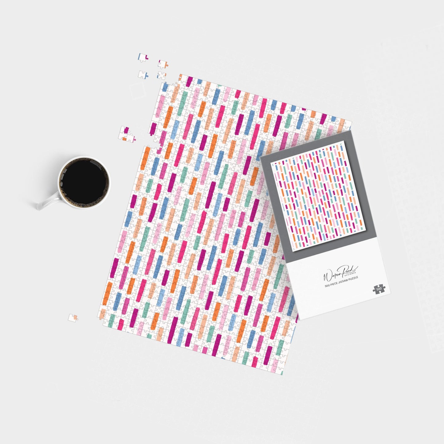 Vertical Abstract Brush Pattern Jigsaw Puzzle