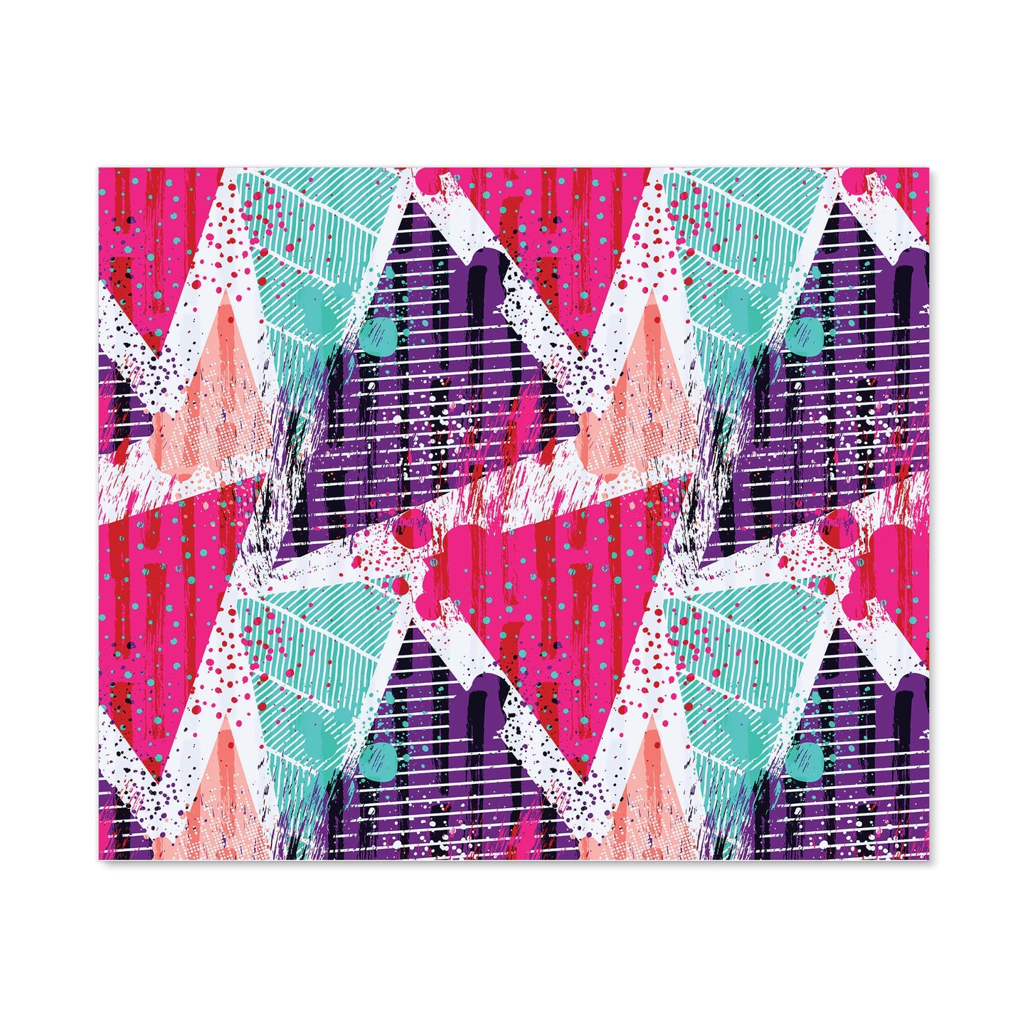 Shabby Geometric Pattern Kitchen Splashback