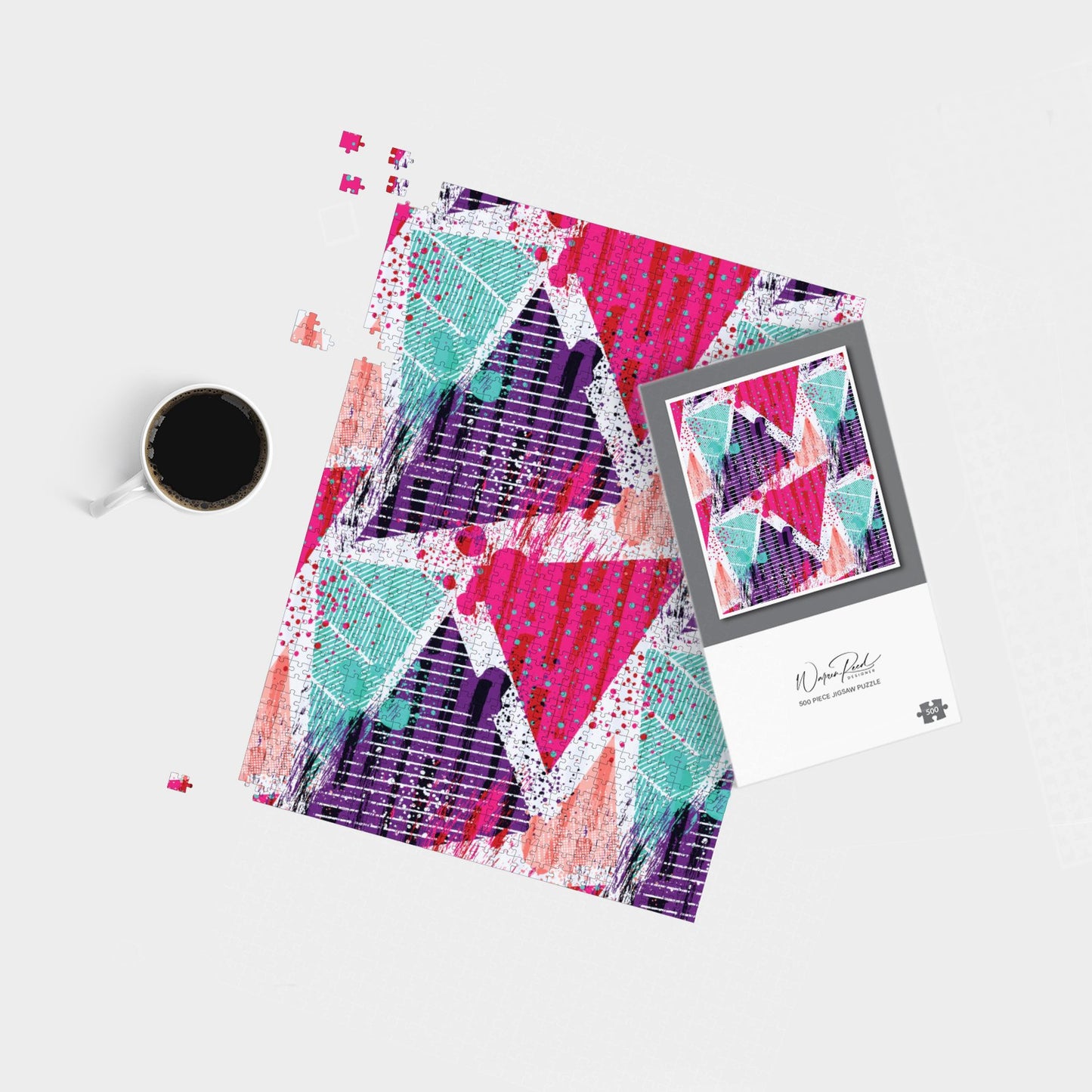 Shabby Geometric Pattern Jigsaw Puzzle