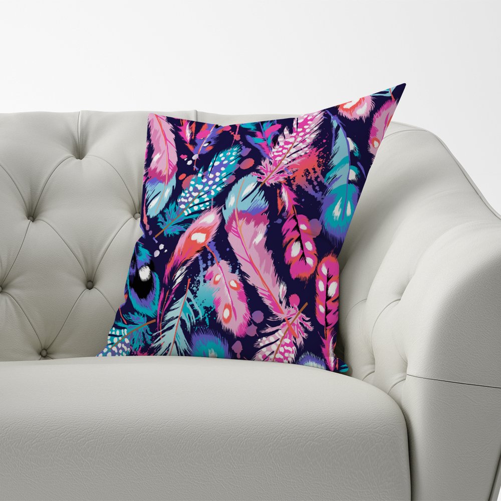 Beautiful Colourful Feathers Cushions