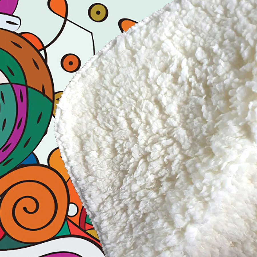 Mehndi Design Sherpa Blanket