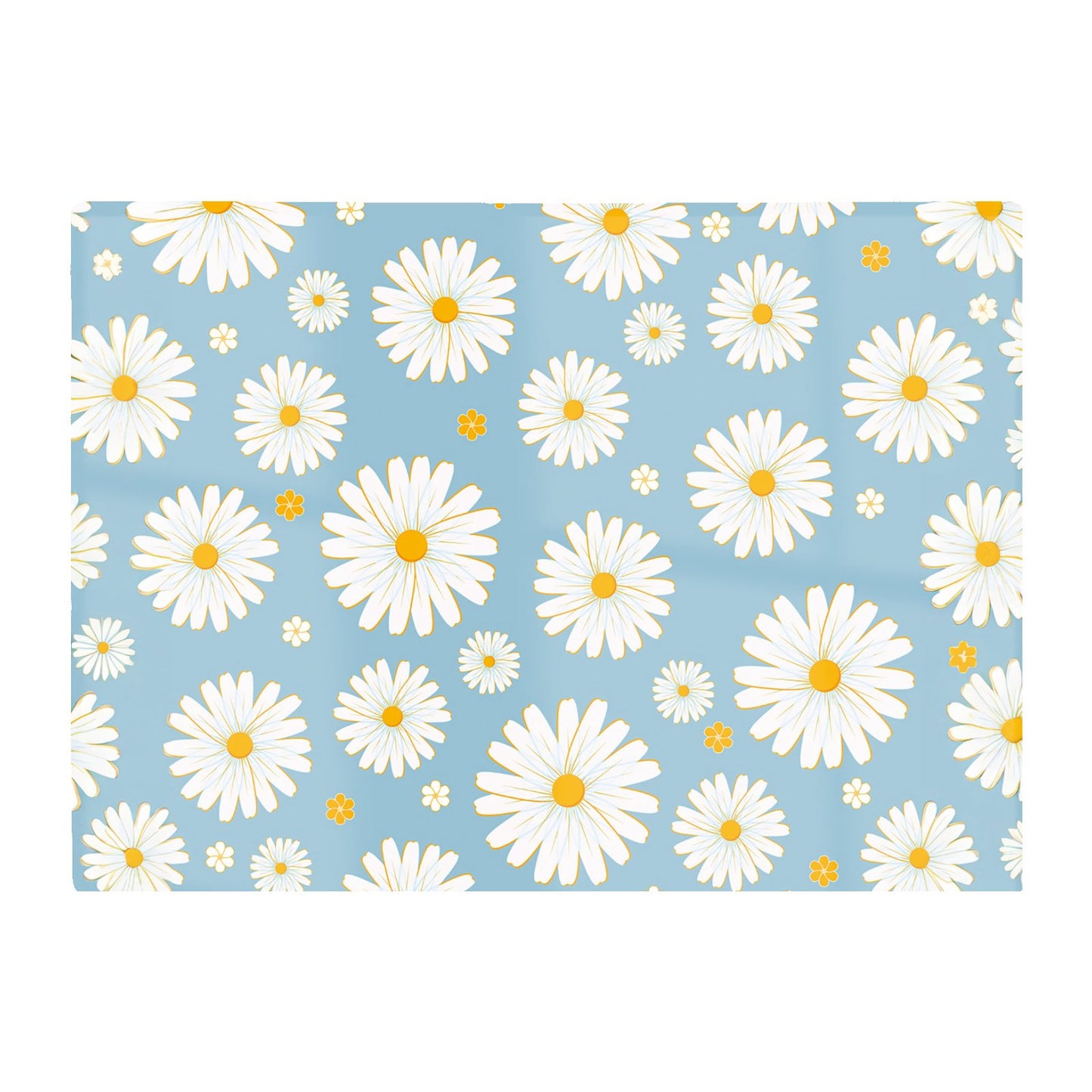 Summer Daisy Pattern Glass Chopping Board